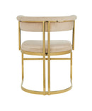 Modrest Munith - Modern Beige Velvet + Gold Dining Chair