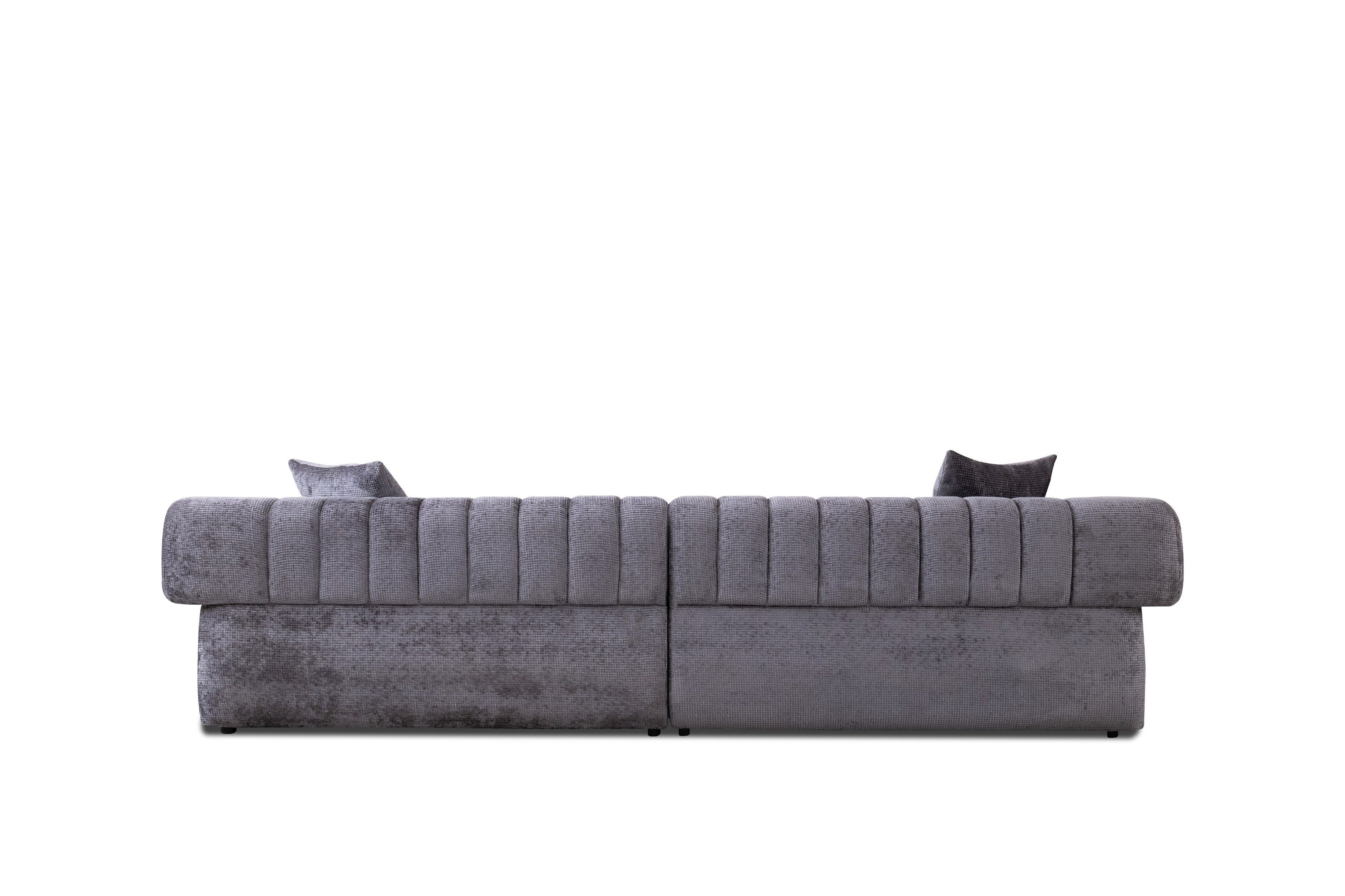 Divani Casa Moreno - Modern Grey Fabric 4-Seater Sofa
