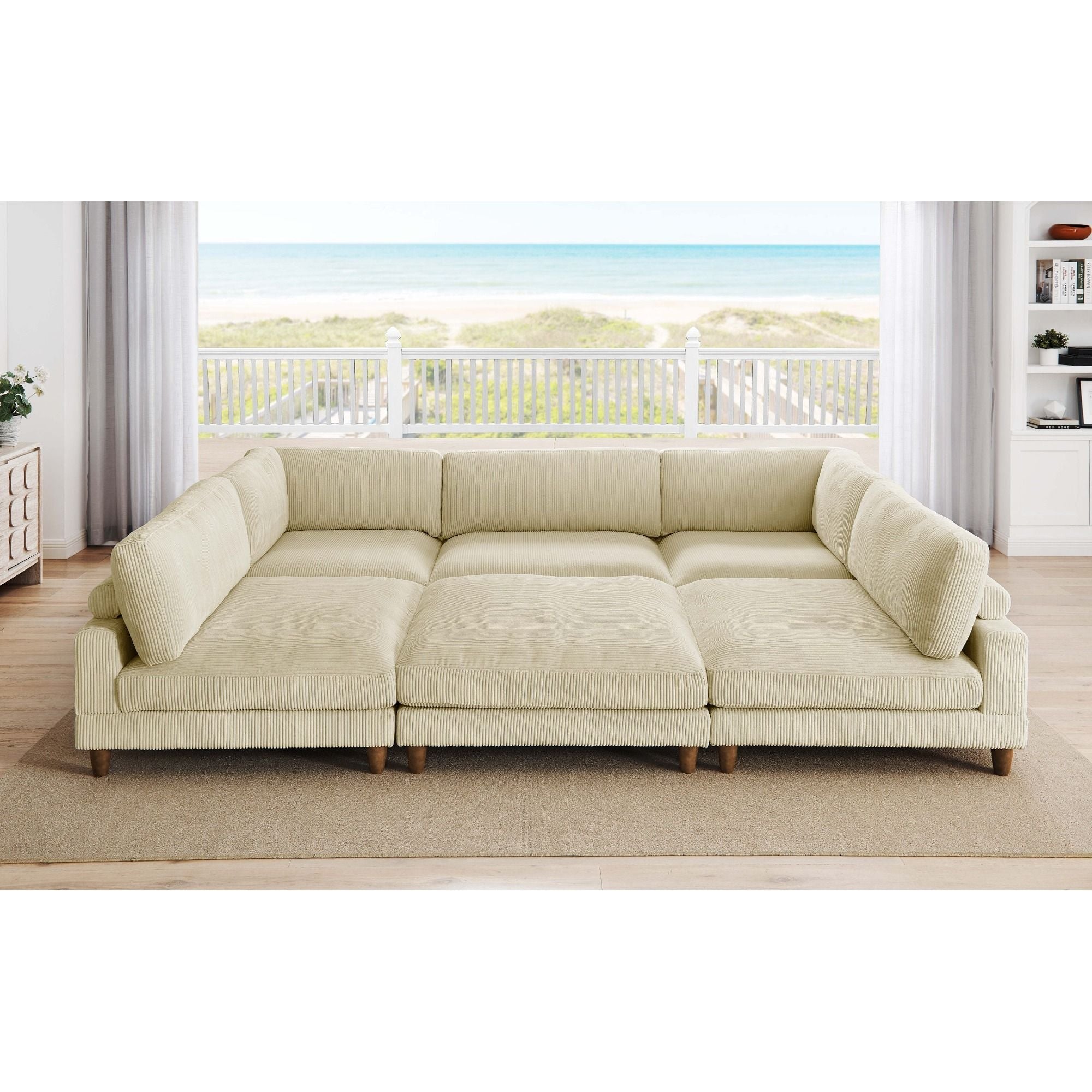 Modern Modular Sectional With Adjustable Back Support