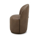 Modrest Correa - Modern Brown Vegan Leather Swivel Dining Chair