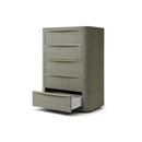 Modrest Lois - Modern Beige Shagreen + Brass Chest