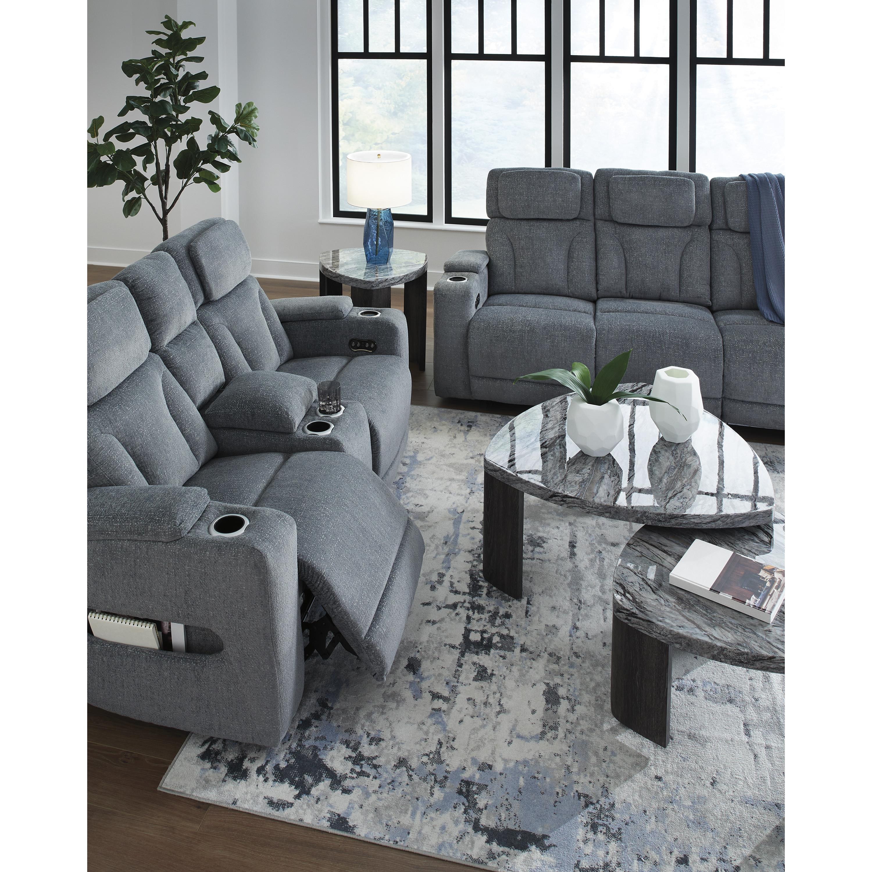 Diamond Modern Furniture Exclusive Design Studio Cave Power Reclining Fabric Loveseat with Console PC4980218 IMAGE 14