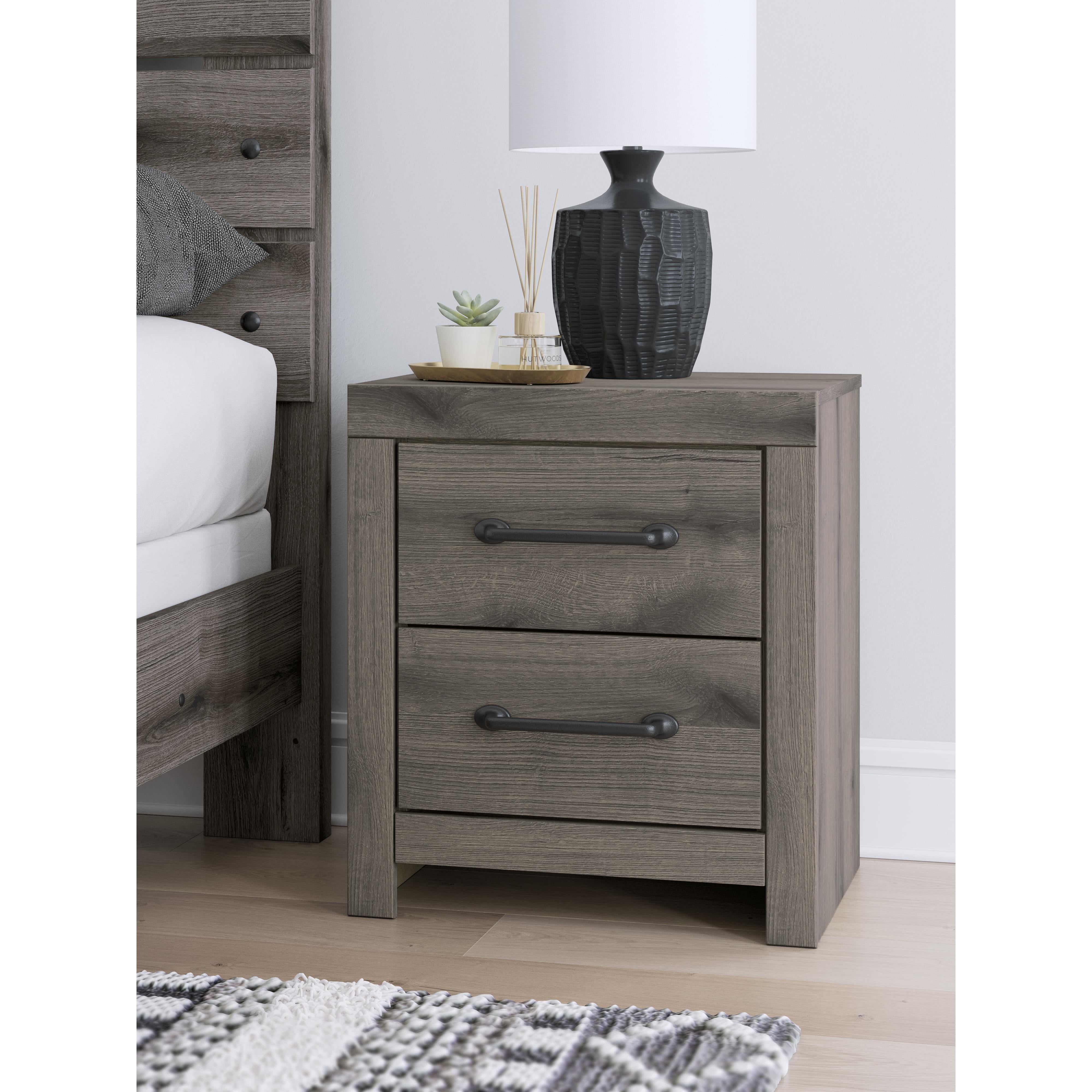 Diamond Modern Furniture Exclusive Design Graystorm 2-Drawer Nightstand PCB2405-92 IMAGE 7