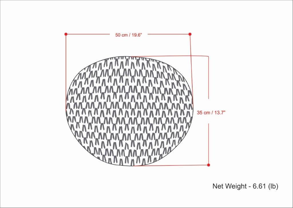 Nisi - Round Knitted Outdoor / Indoor Pouf - Light Gray