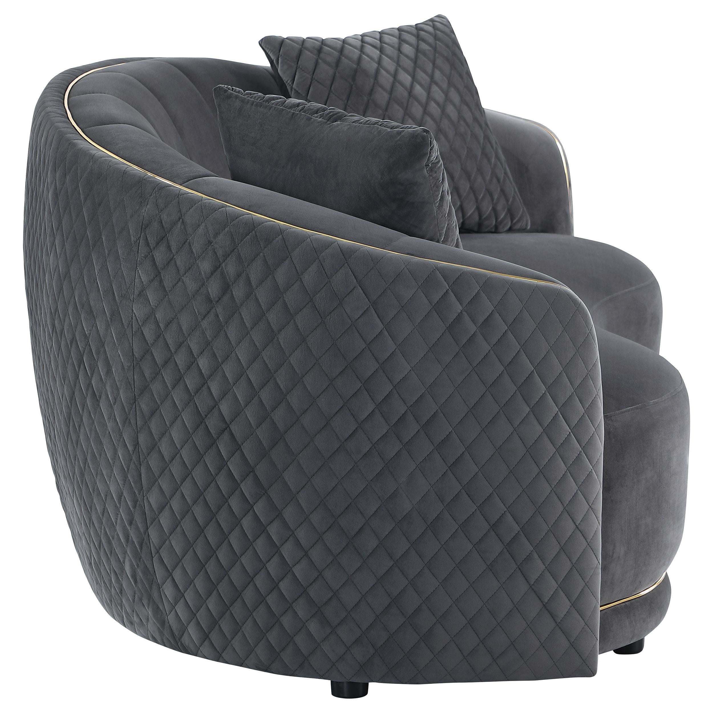 Diamond Modern Furniture COA Brookside Stationary Fabric Loveseat 504845 IMAGE 7