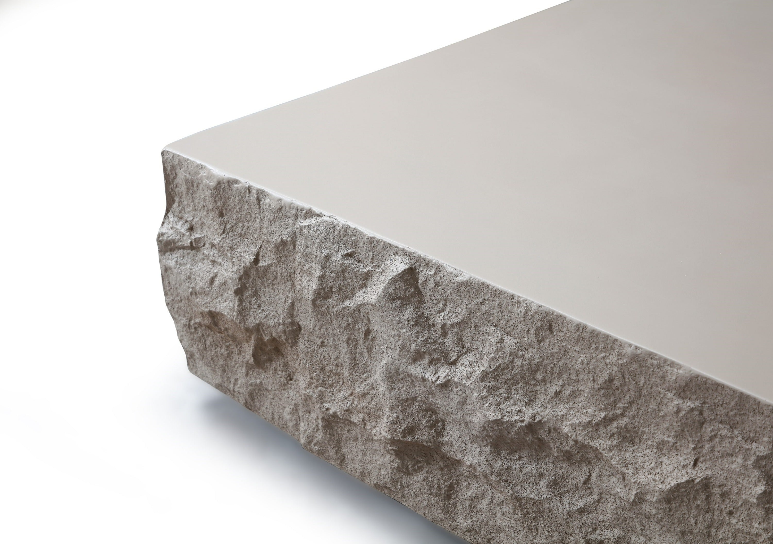 Modrest Quarry - Modern Beige Square Coffee Table