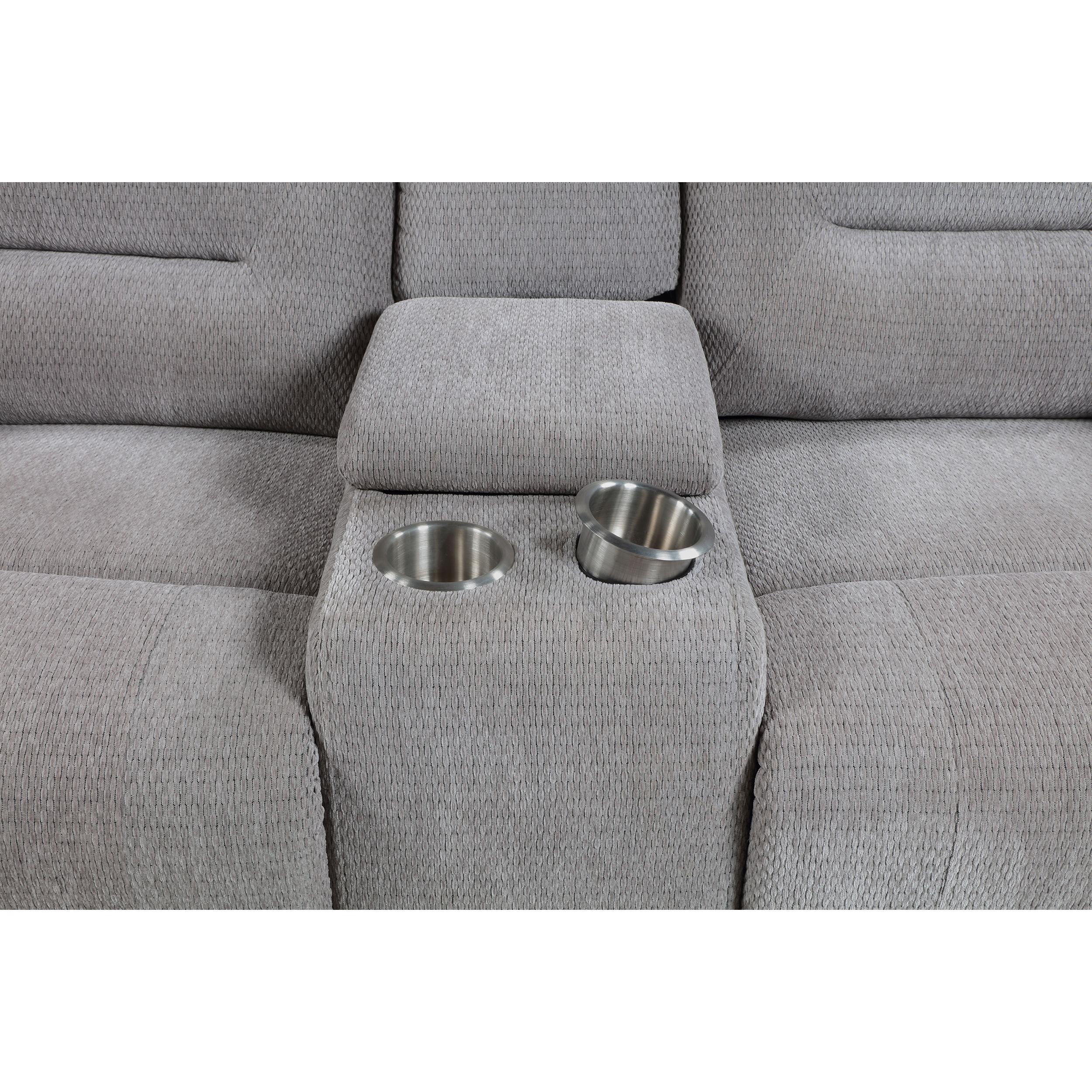 Coaster Furniture Gilson Reclining Fabric Loveseat with Console 602552 IMAGE 10