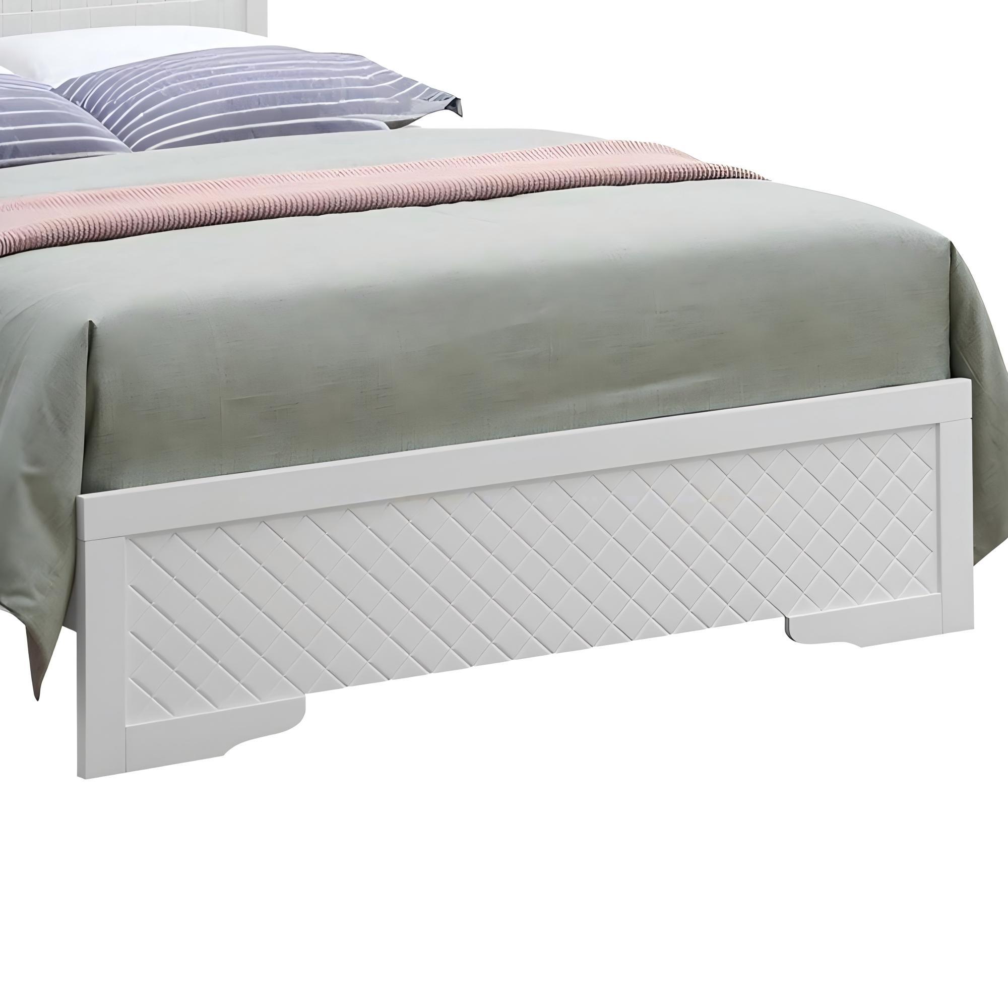 Bed With LED Light Accents Headboard