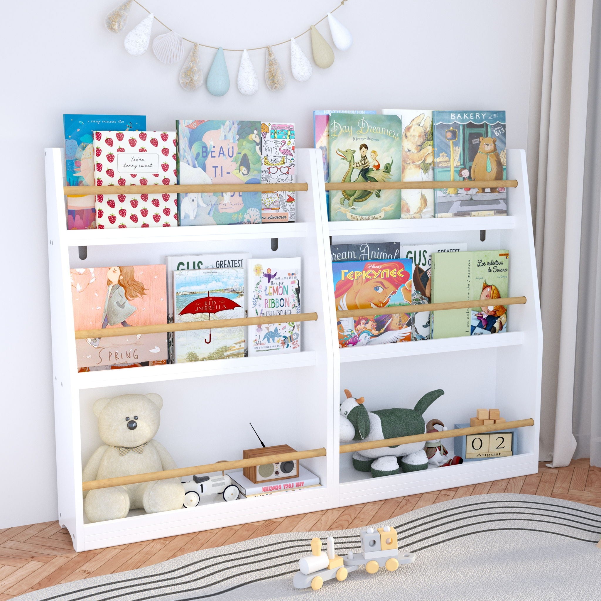 3 Tier Book Shelf, Compact Storage For Bedrooms