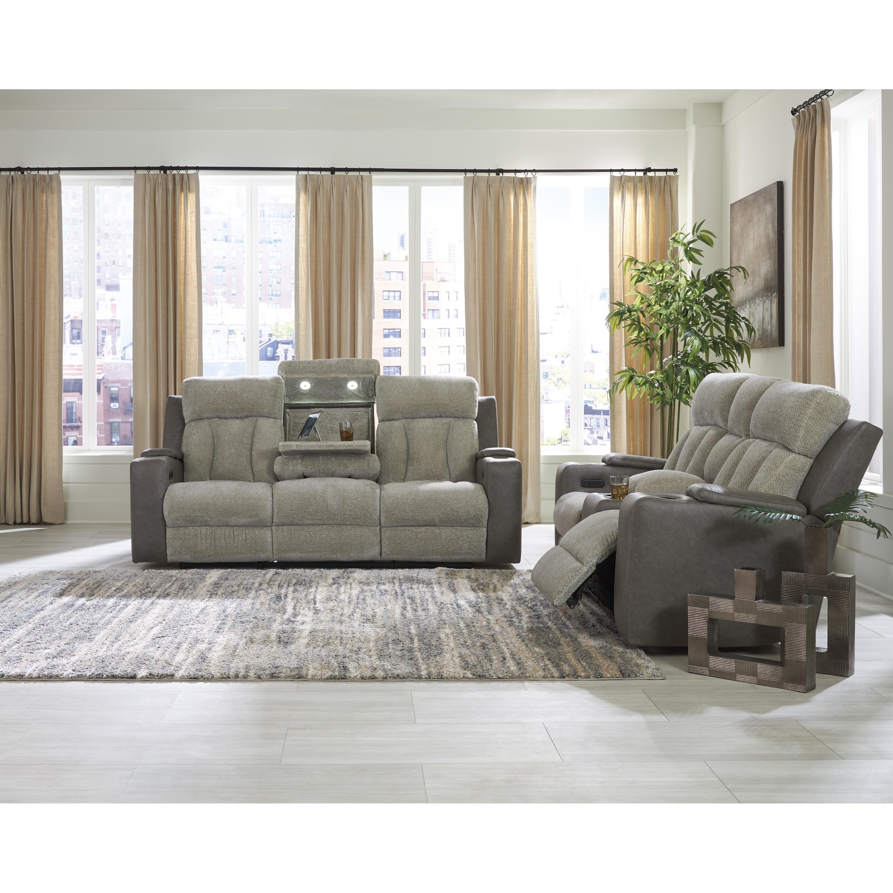 Diamond Modern Furniture Exclusive Design WhipLash Loveseat with Console PC6320418 IMAGE 12