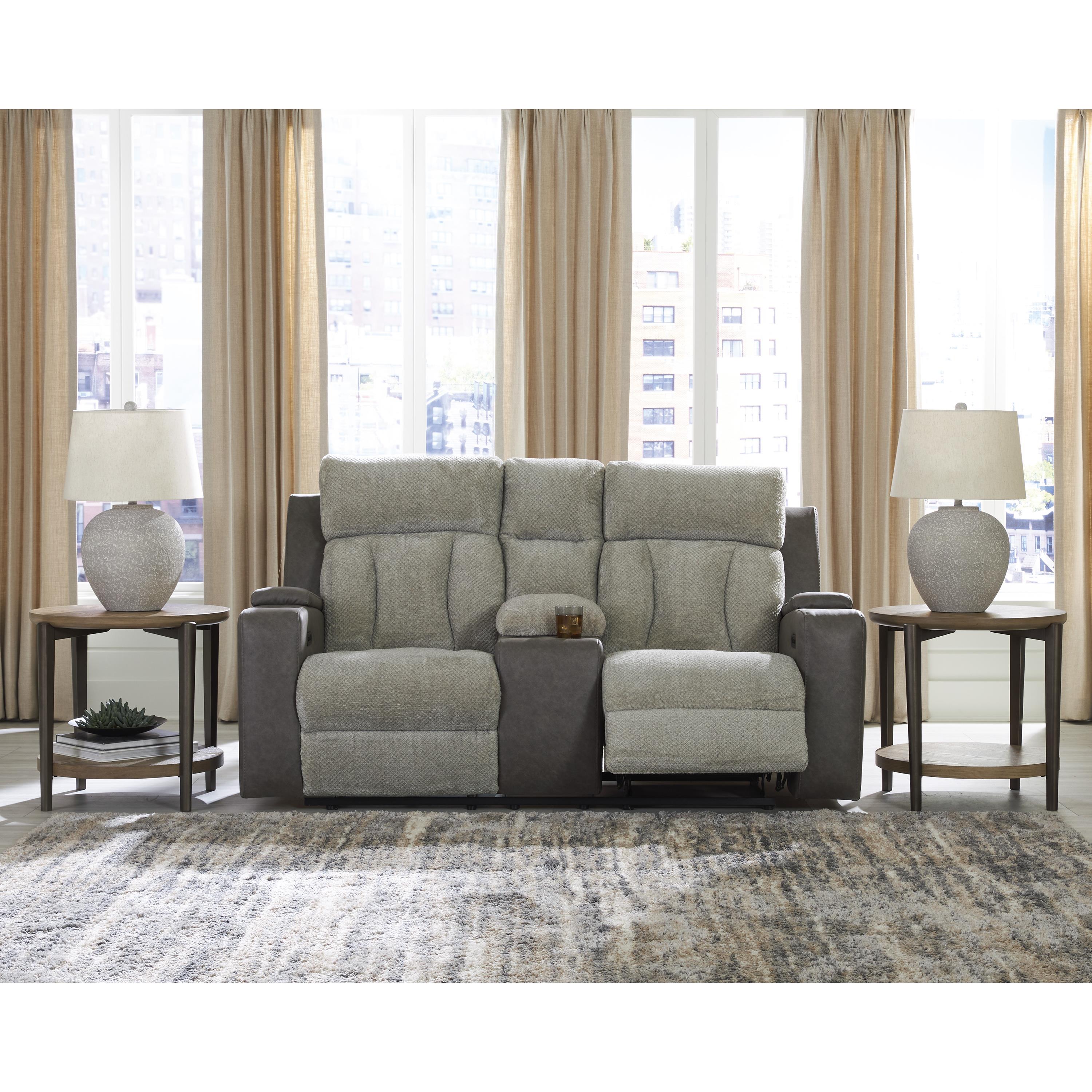 Diamond Modern Furniture Exclusive Design WhipLash Loveseat with Console PC6320418 IMAGE 5