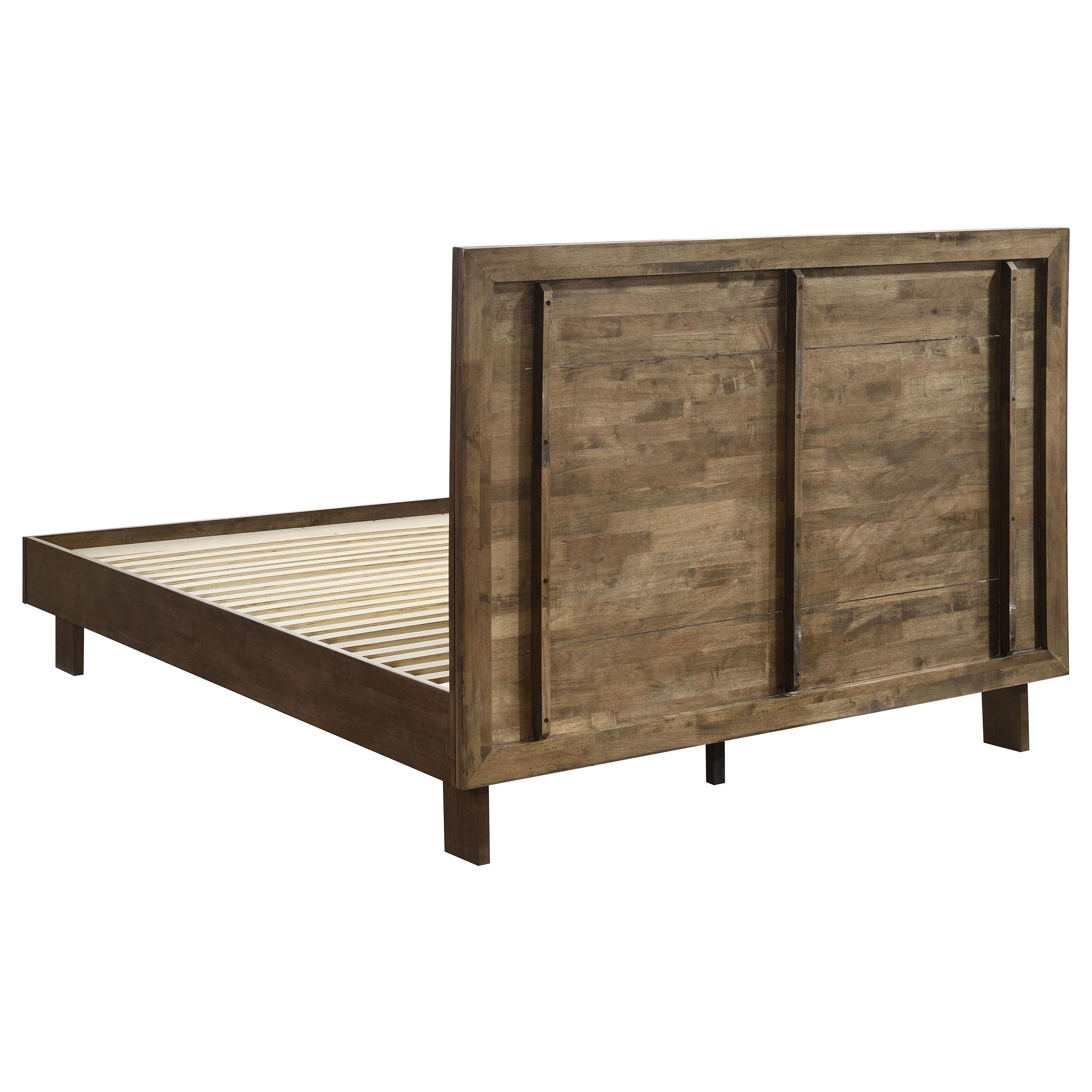 Coaster Furniture Glenwood 225011Q 48-inch Queen Platform Panel Bed - Warm Brown IMAGE 4