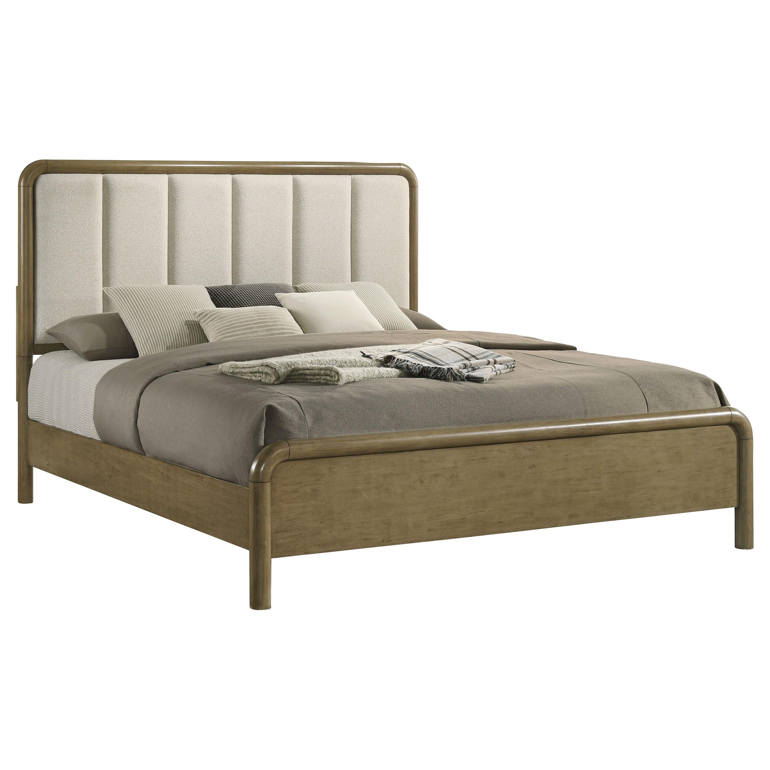 Coaster Furniture Amsbury 224271KE 59-inch Upholstered Eastern King Bed - Nutmeg IMAGE 2