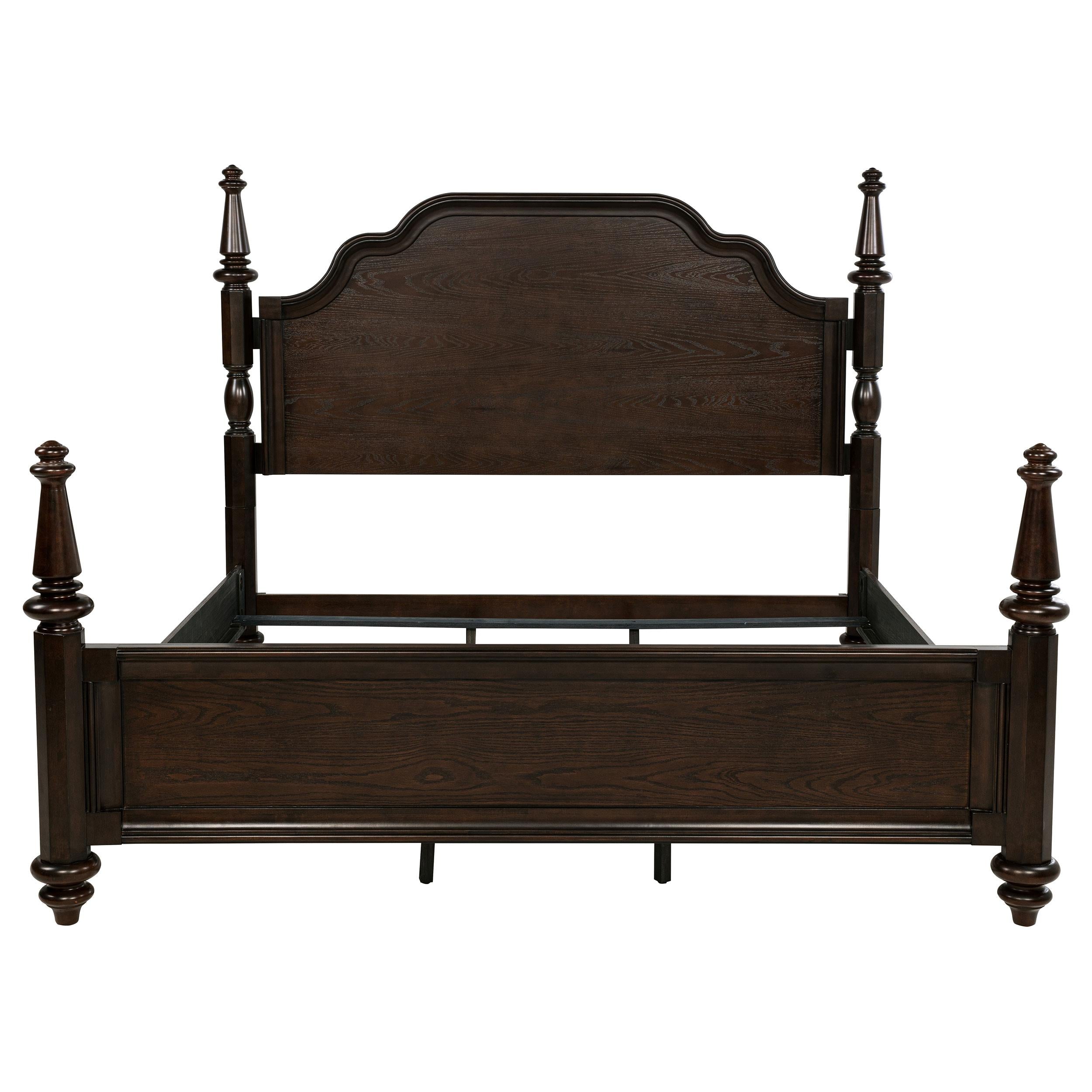 Coaster Furniture Andover 223631KE 63-inch Four Poster Eastern King Bed - Dark Oak IMAGE 3