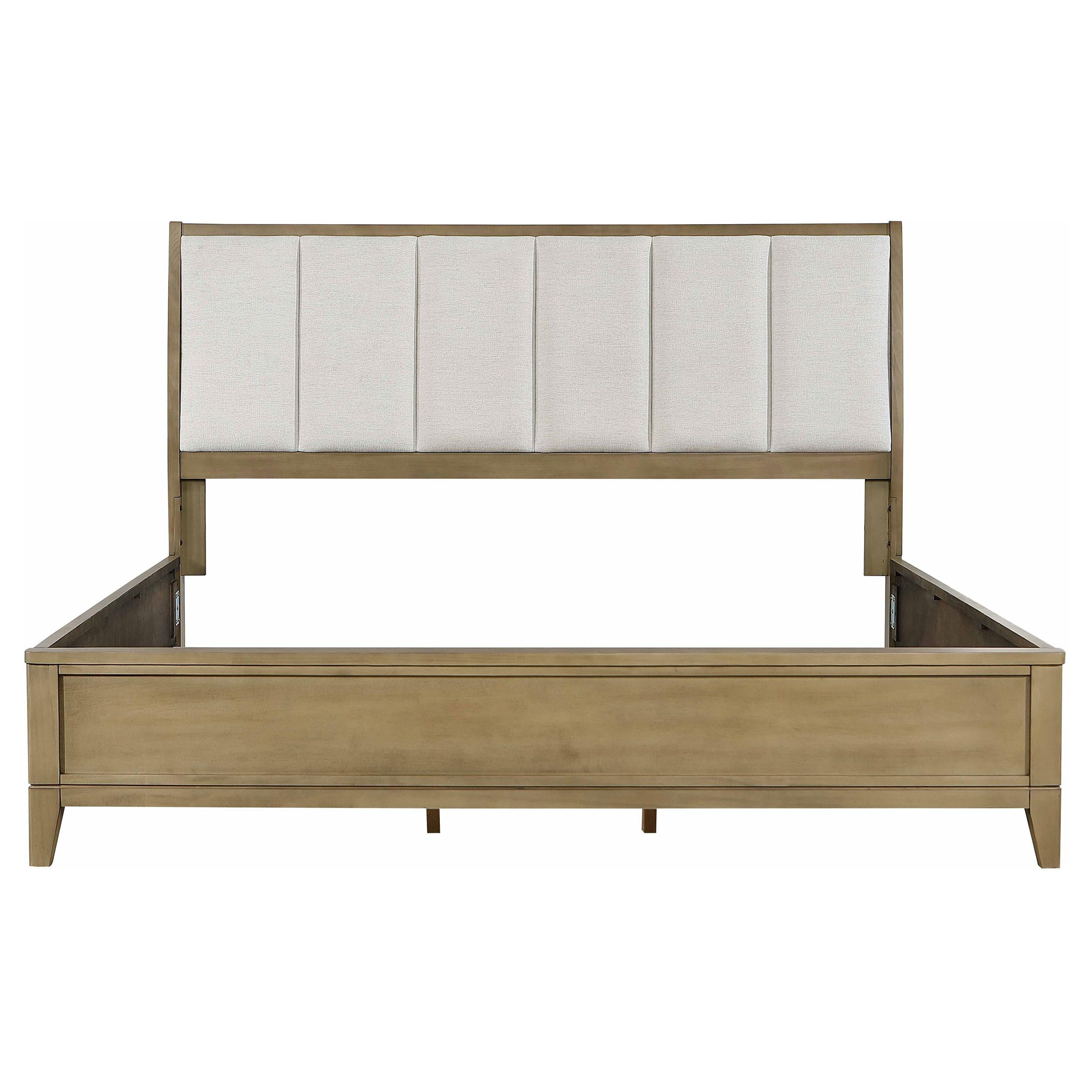 Coaster Furniture Granada 224921KE Upholstered Eastern King Panel Bed - Natural Pine IMAGE 3