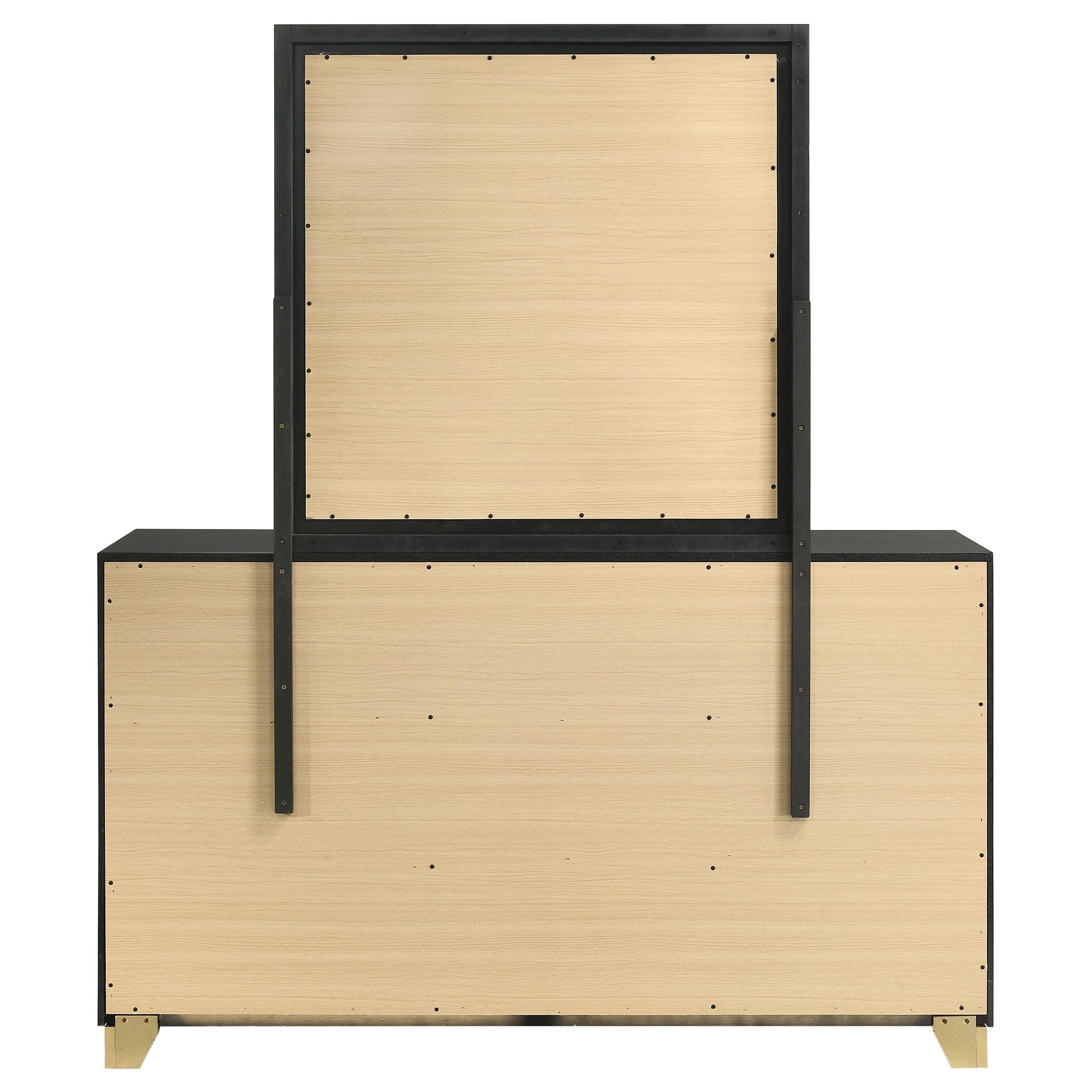 Coaster Furniture Caraway 224783M 6-Drawer Dresser with Mirror - Black IMAGE 6