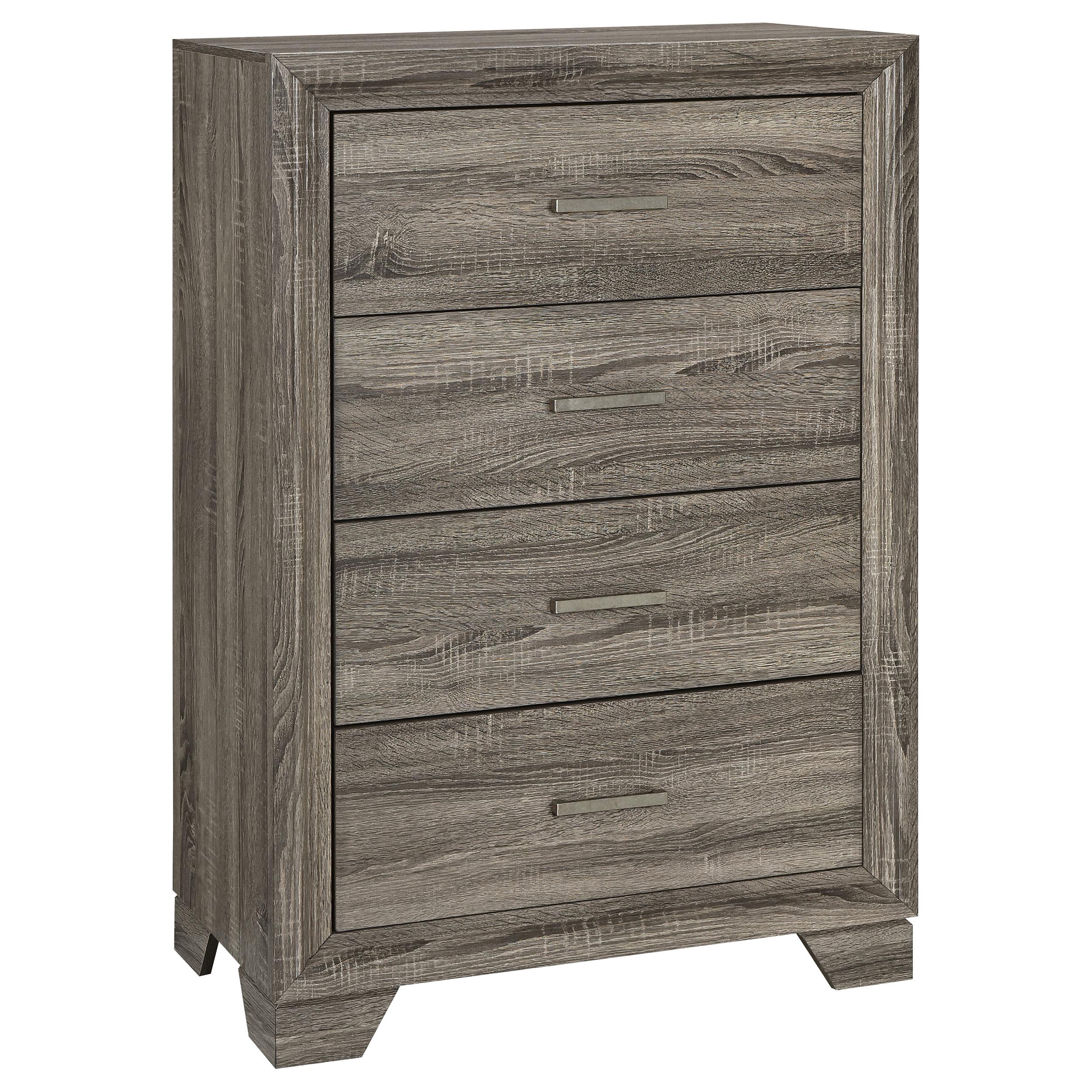 Coaster Furniture Wright 223345 4-Drawer Chest of Drawers - Brown Oak IMAGE 1