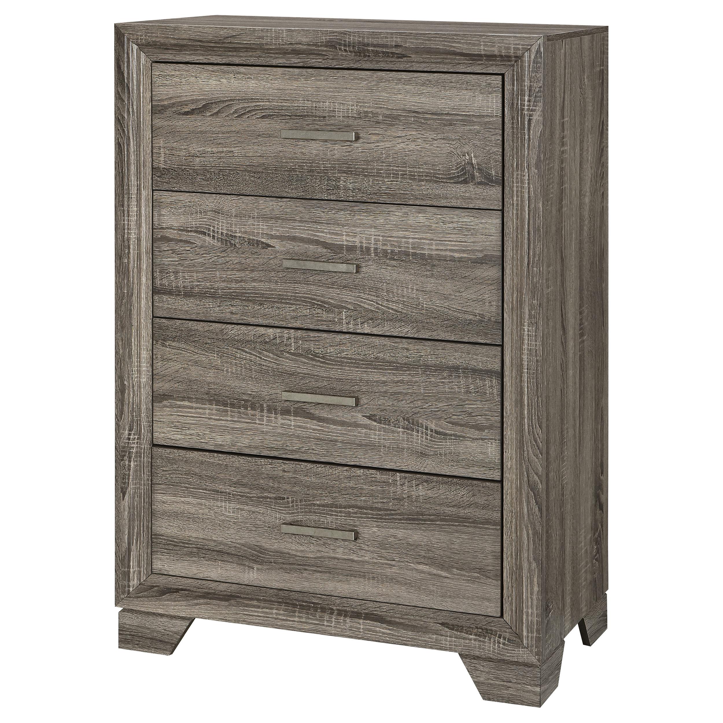 Coaster Furniture Wright 223345 4-Drawer Chest of Drawers - Brown Oak IMAGE 3