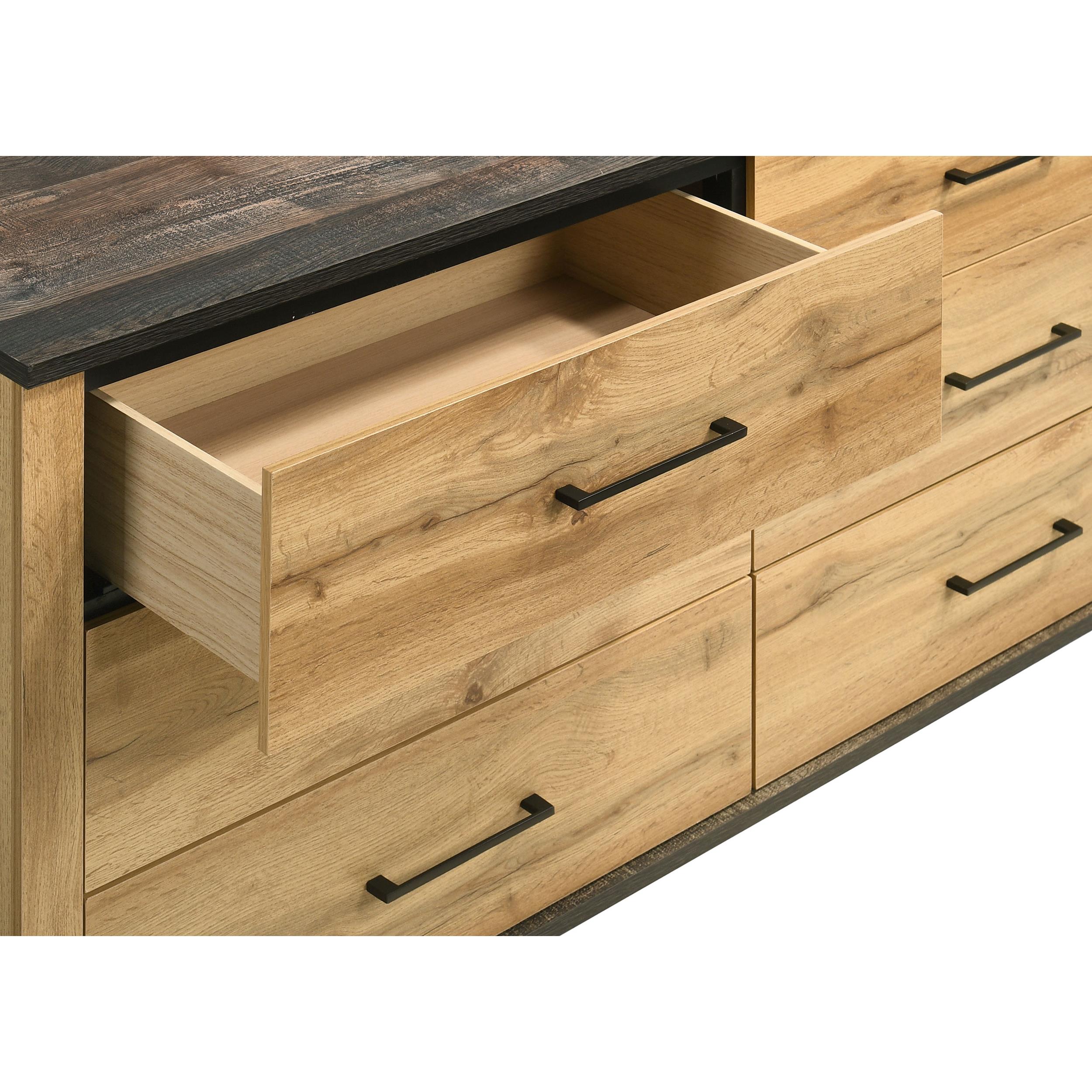 Coaster Furniture Kaywood 225003M 6-Drawer Dresser and Mirror - Natural Pine IMAGE 11