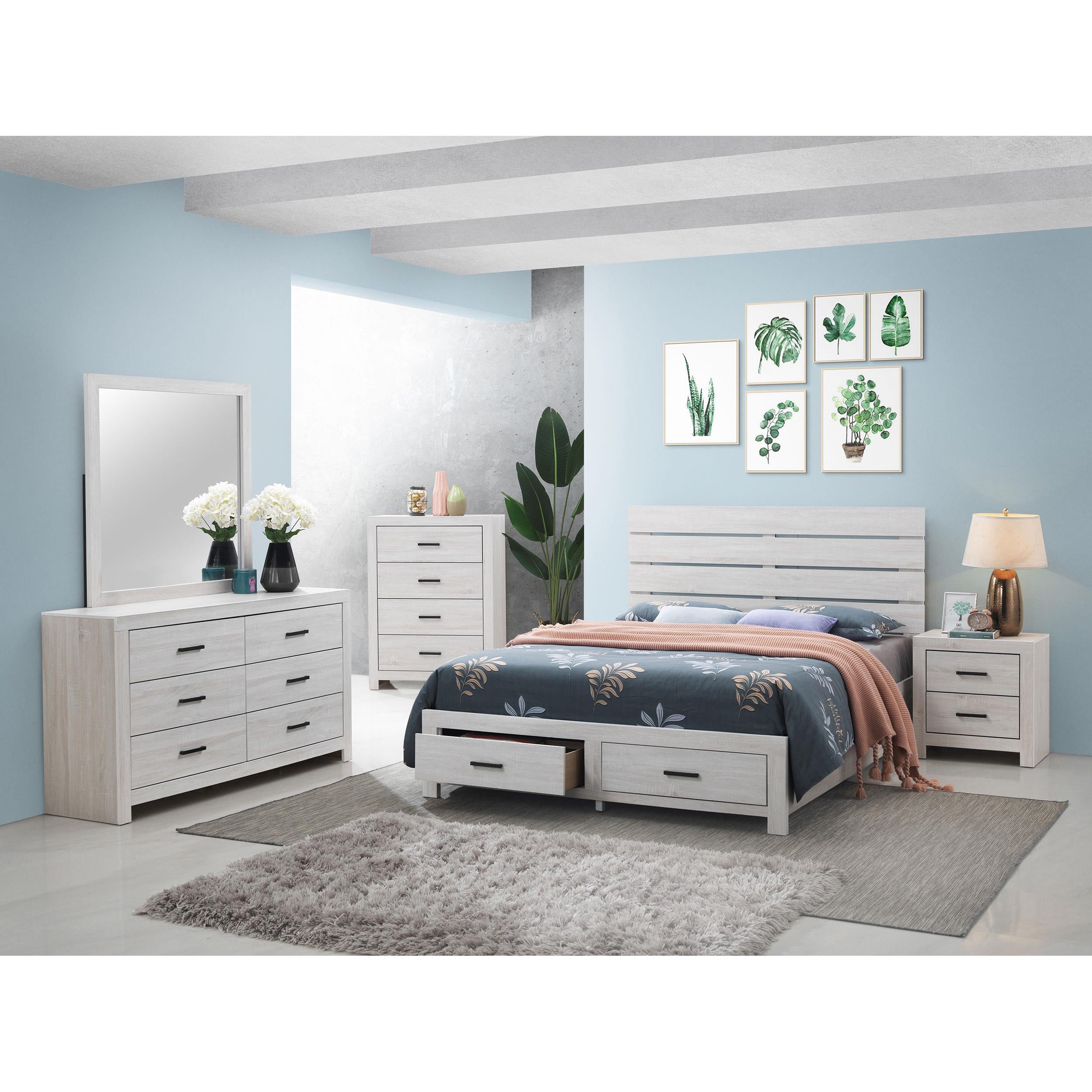 Coaster Furniture Brantford 207053M 6-Drawer Dresser with Mirror - Coastal White IMAGE 10