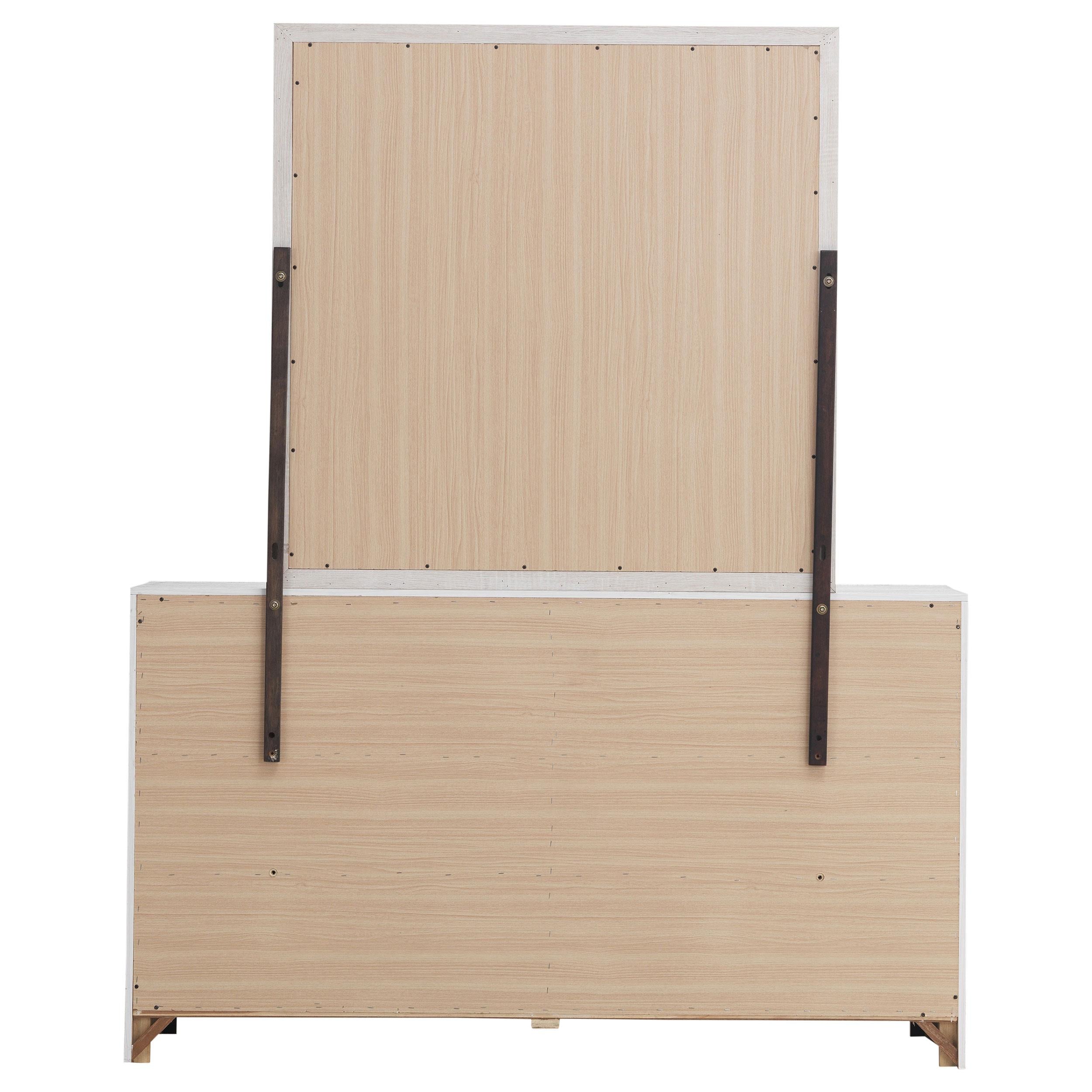 Coaster Furniture Brantford 207053M 6-Drawer Dresser with Mirror - Coastal White IMAGE 6