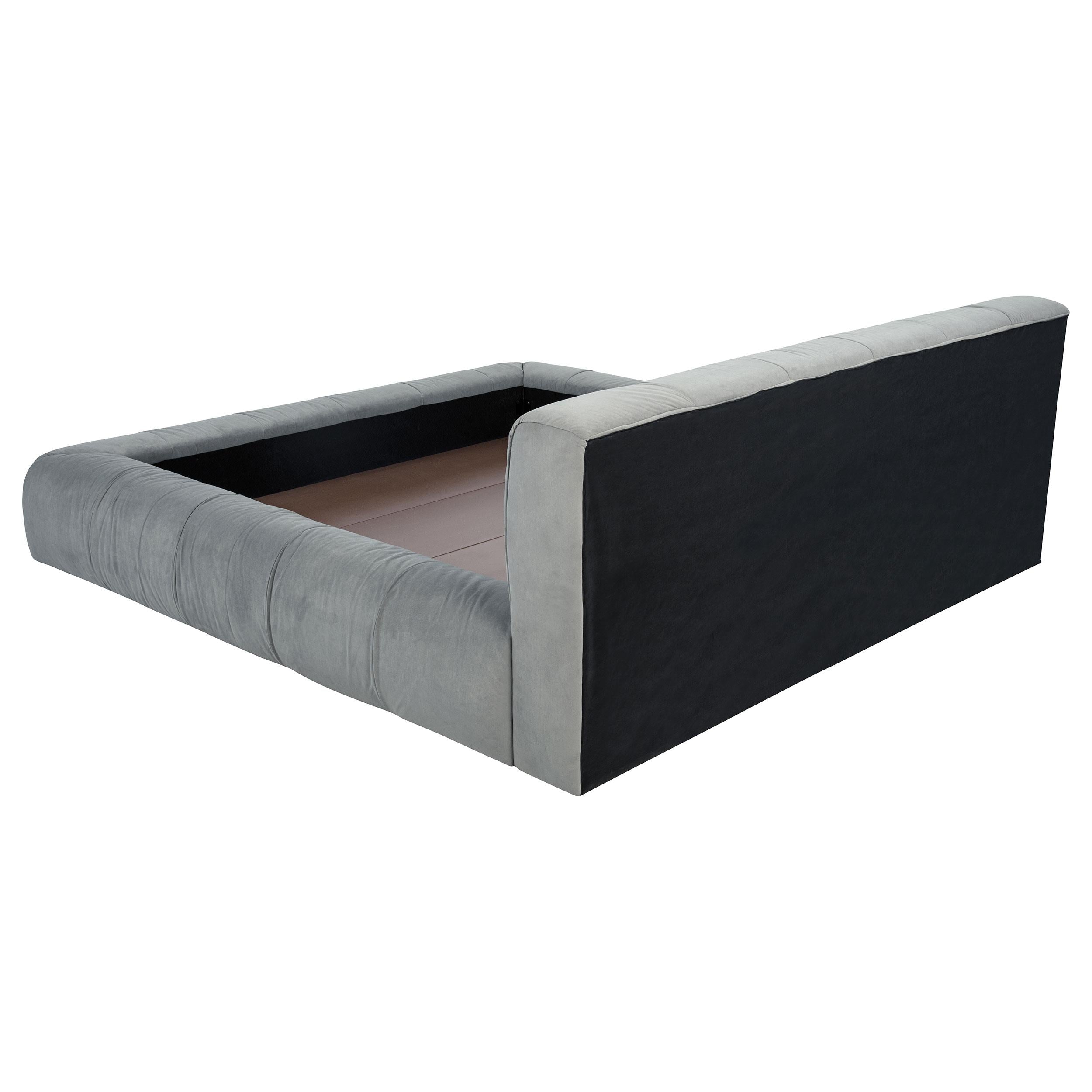 Coaster Furniture Wilshire 315981KW Upholstered California King Platform Bed - Grey IMAGE 8