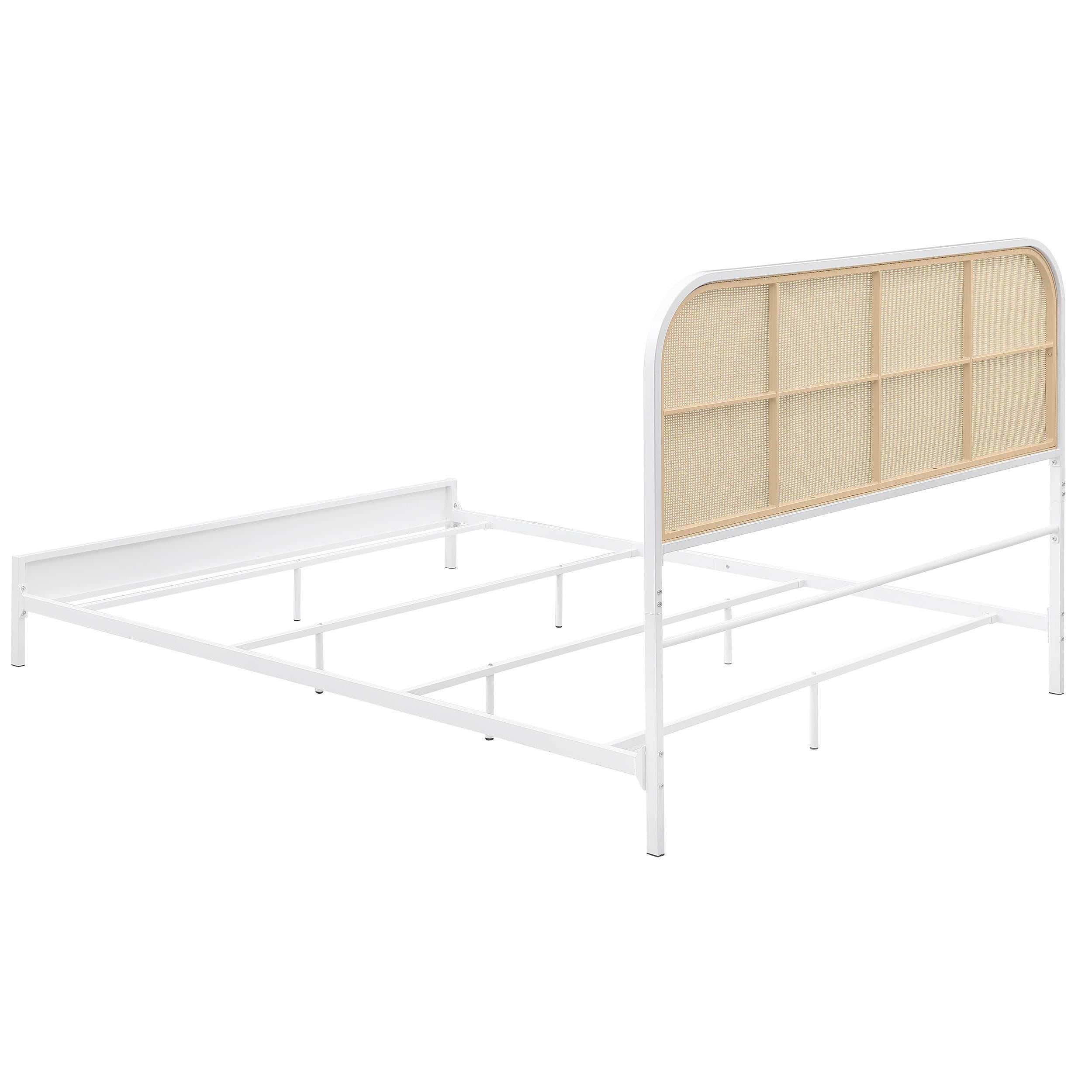 Coaster Furniture Amherst 360301Q Radio Weave Rattan Metal Queen Bed - White IMAGE 5