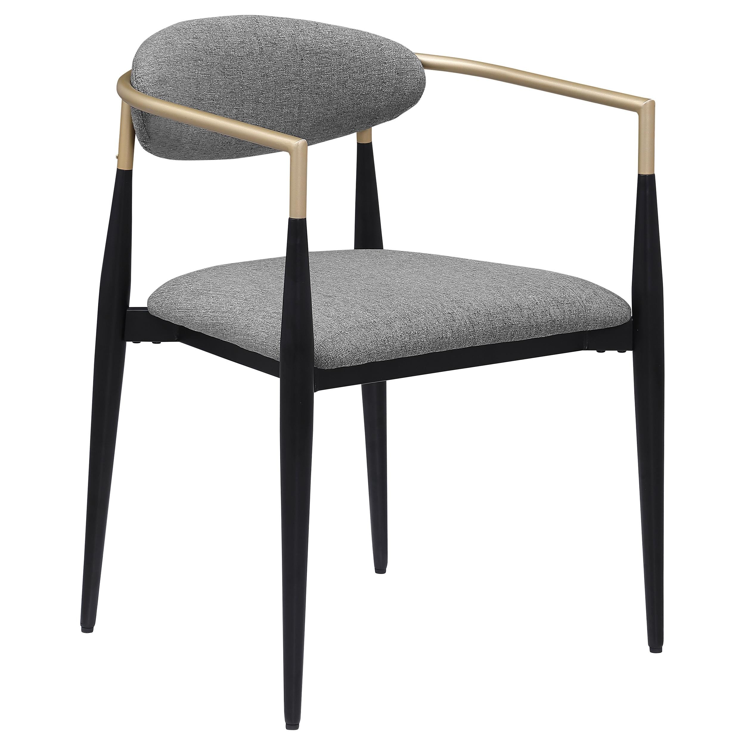 Coaster Furniture Alexis 182682 Fabric Upholstered Dining Arm Chair - Grey (Set of 2) IMAGE 1