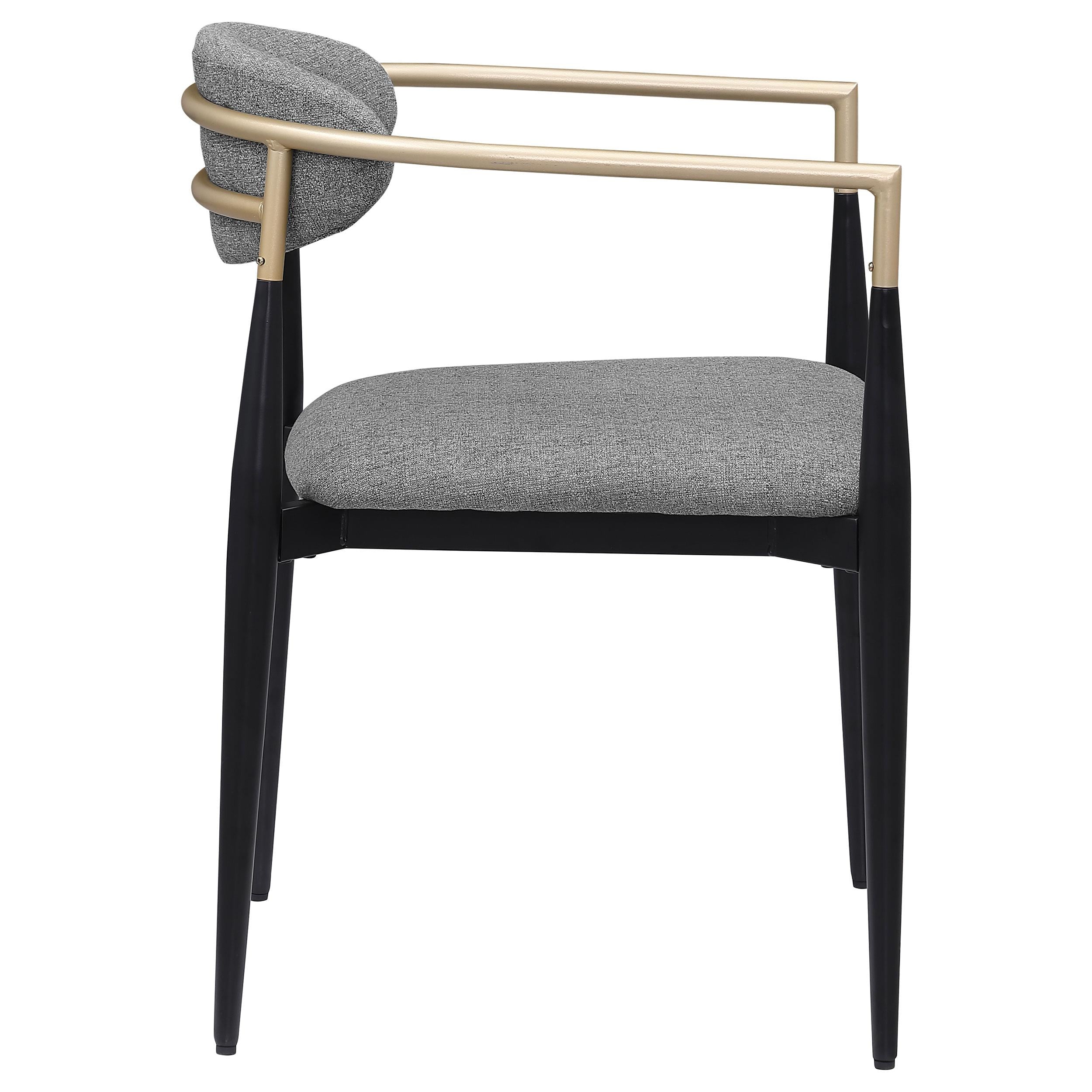 Coaster Furniture Alexis 182682 Fabric Upholstered Dining Arm Chair - Grey (Set of 2) IMAGE 7