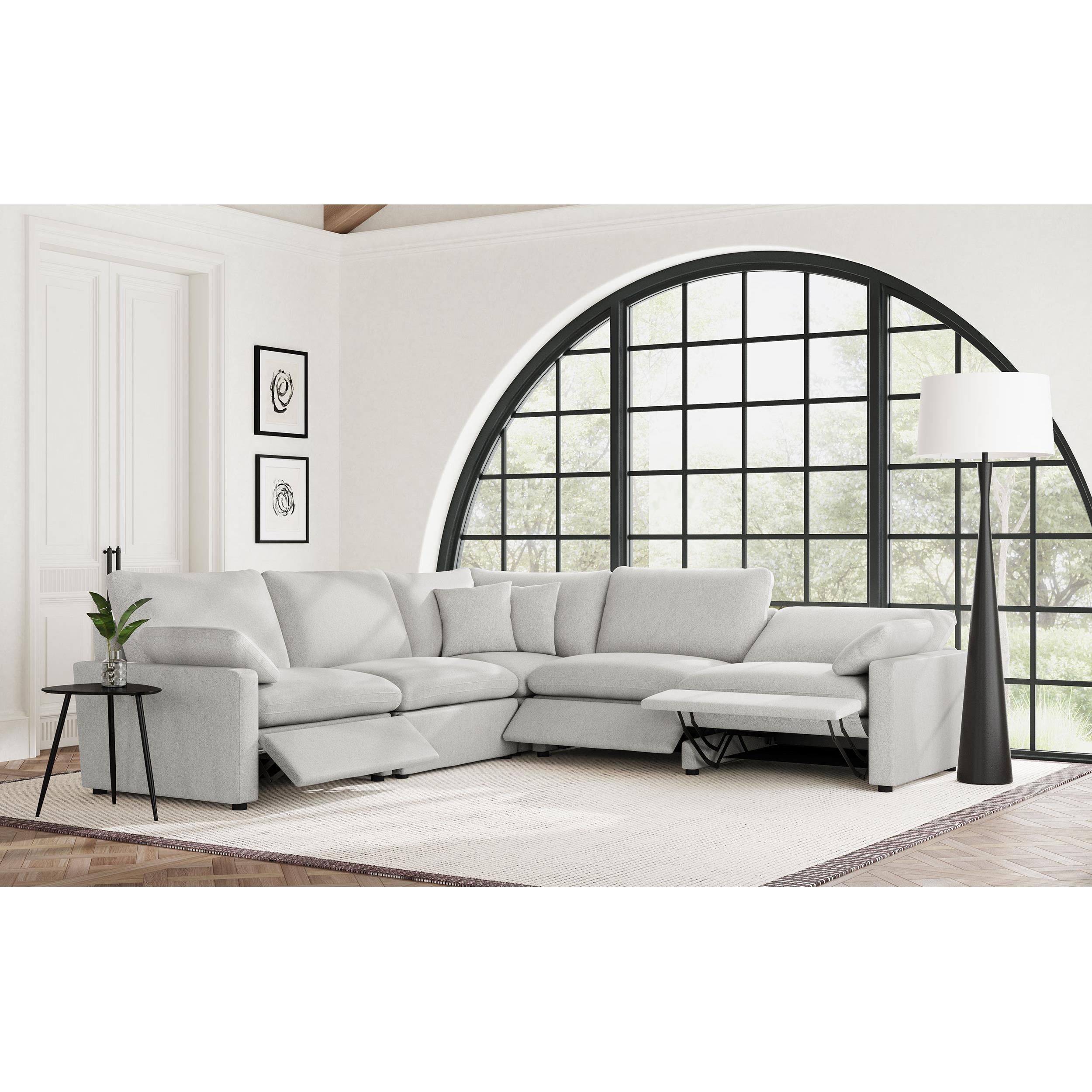 Coaster Furniture Collins 609560P 5-piece Modular Power Reclining Sectional - Grey IMAGE 12