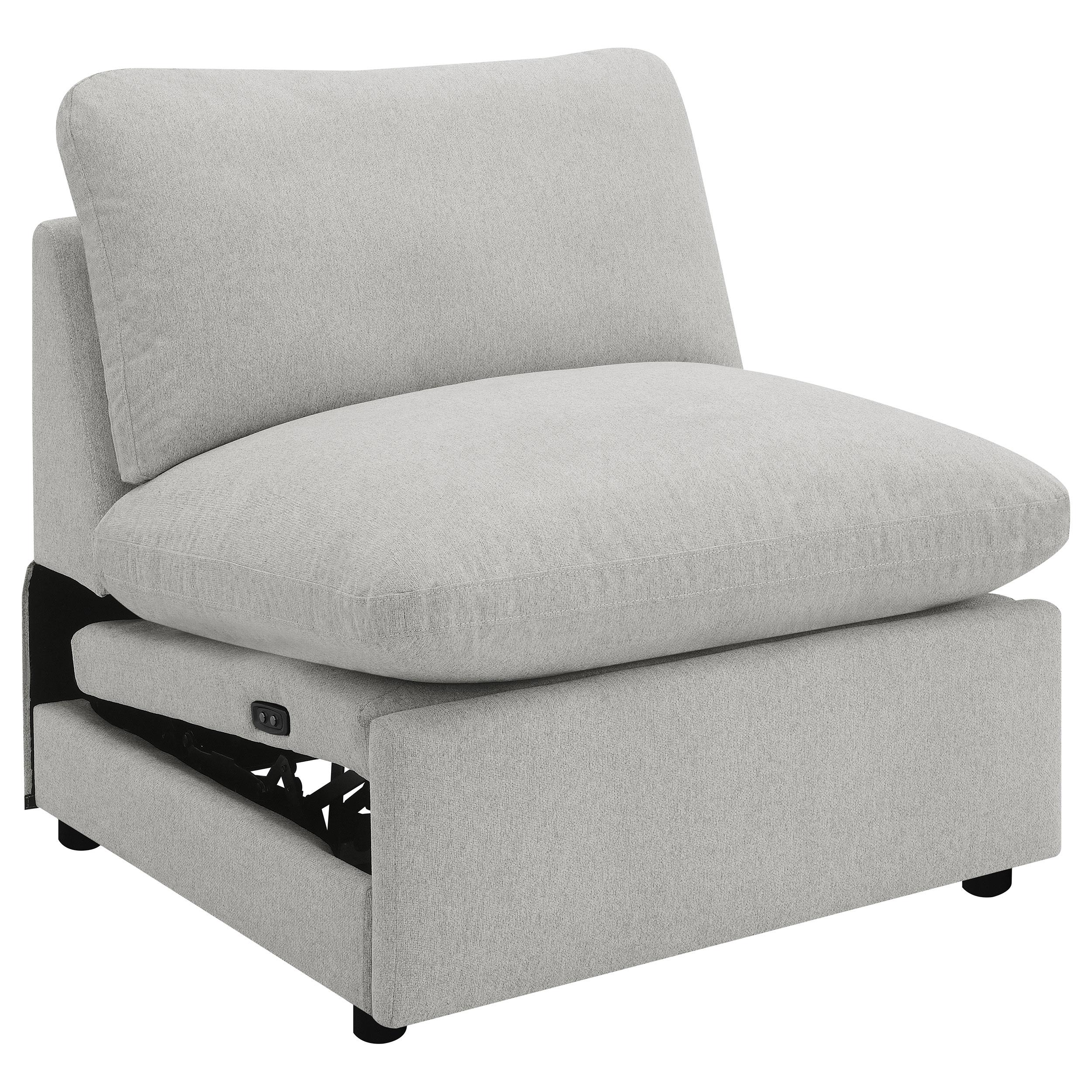Coaster Furniture Collins 609560P 5-piece Modular Power Reclining Sectional - Grey IMAGE 4