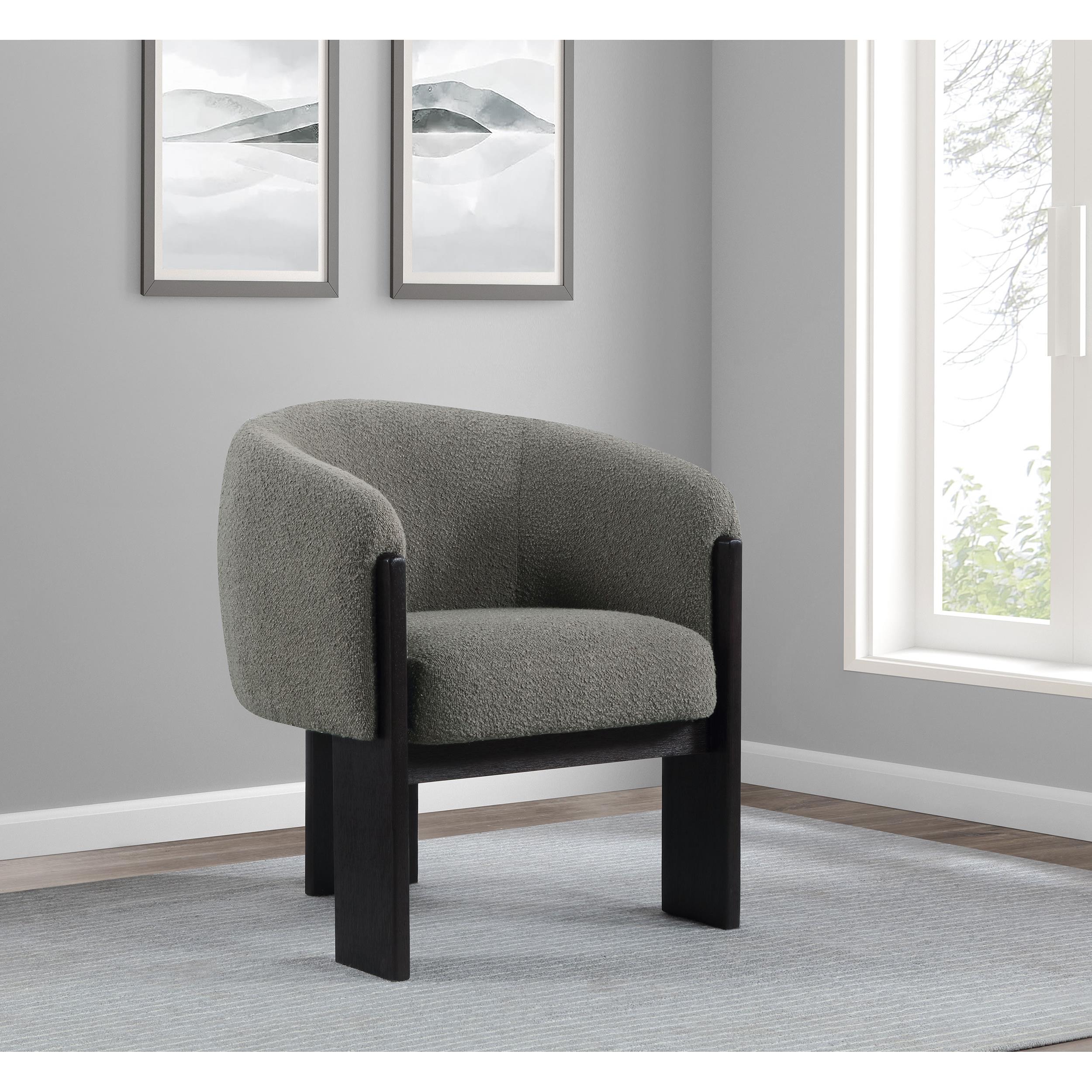 Coaster Furniture Valdez 903166 Boucle Upholstered Barrel Back Accent Chair - Brown IMAGE 9
