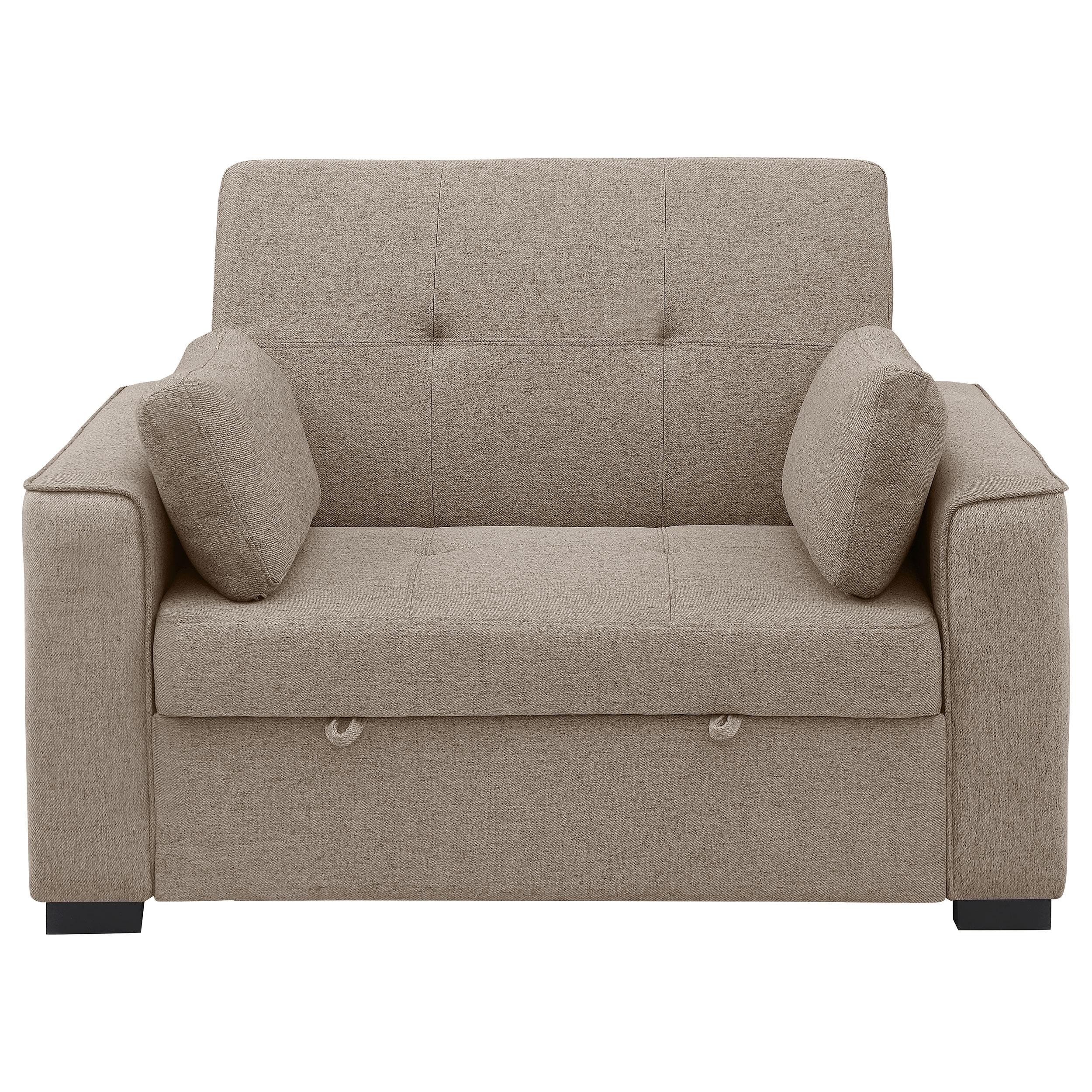Coaster Furniture Edith 360146 Upholstered Convertible Sleeper Sofa Bed - Beige IMAGE 4