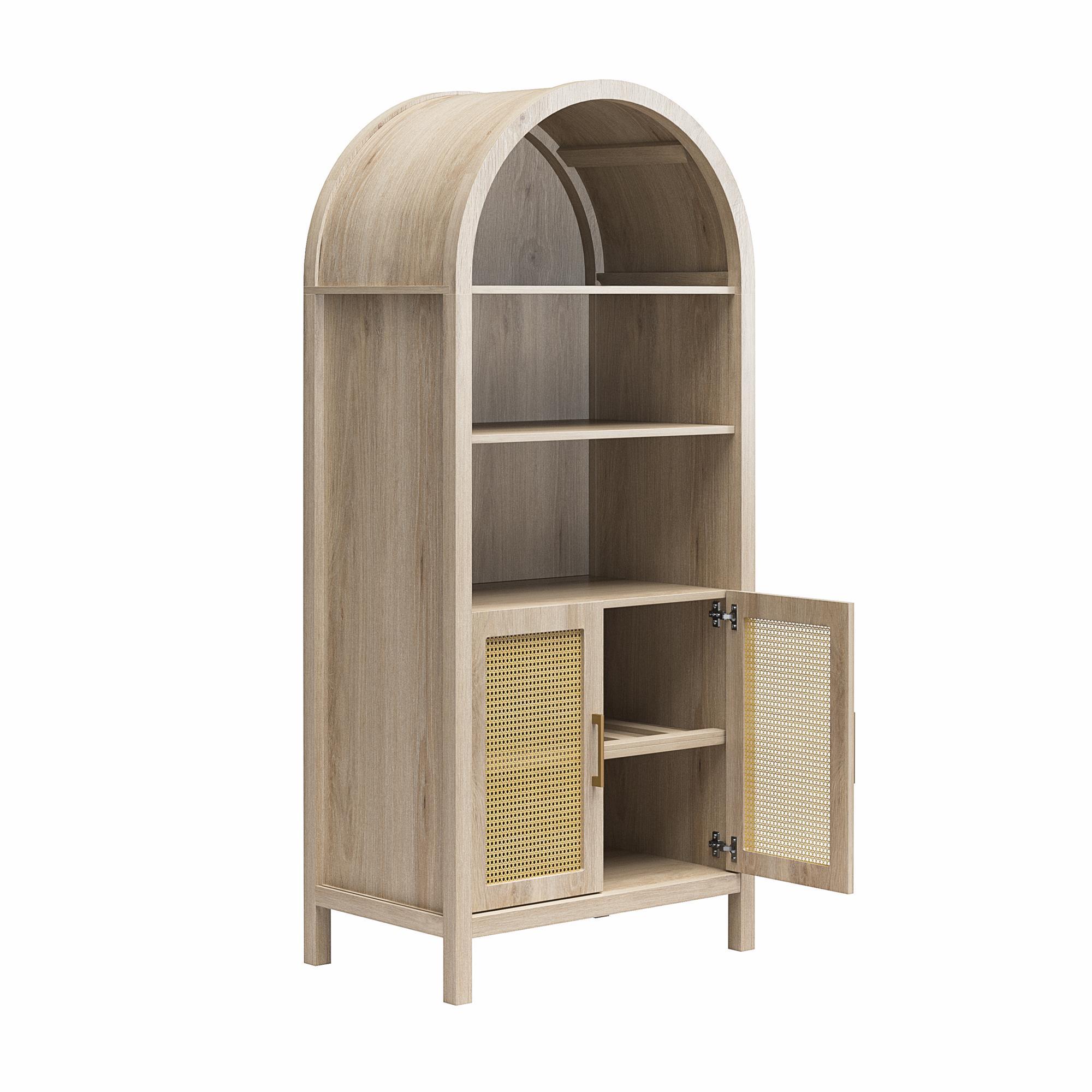 Anaya - Arched Storage Cabinet - Light Oak