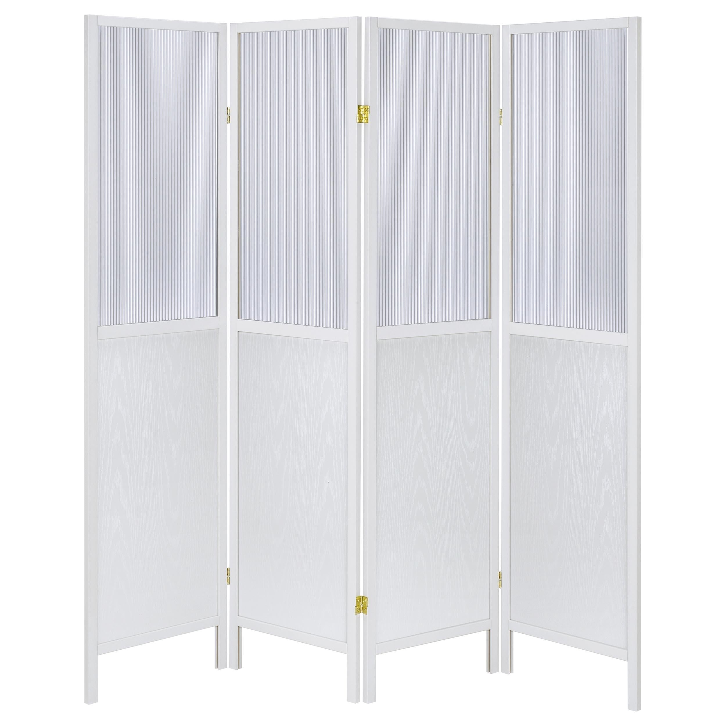 Coaster Furniture Mattison 960122 4-Panel Room Divider Folding Shoji Screen - White IMAGE 3