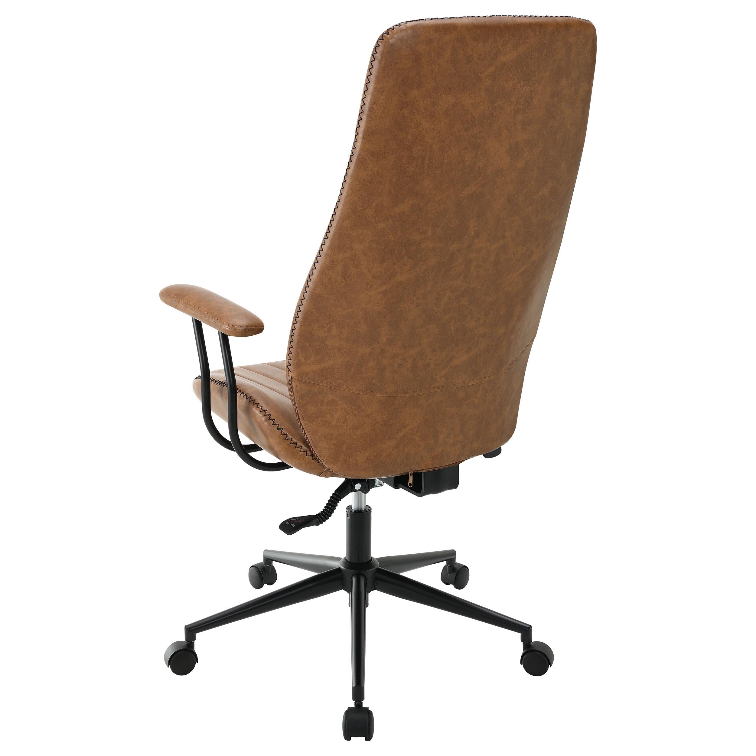 Coaster Furniture Ranger 801941 Upholstered Adjustable Home Office Desk Chair - Brown IMAGE 5