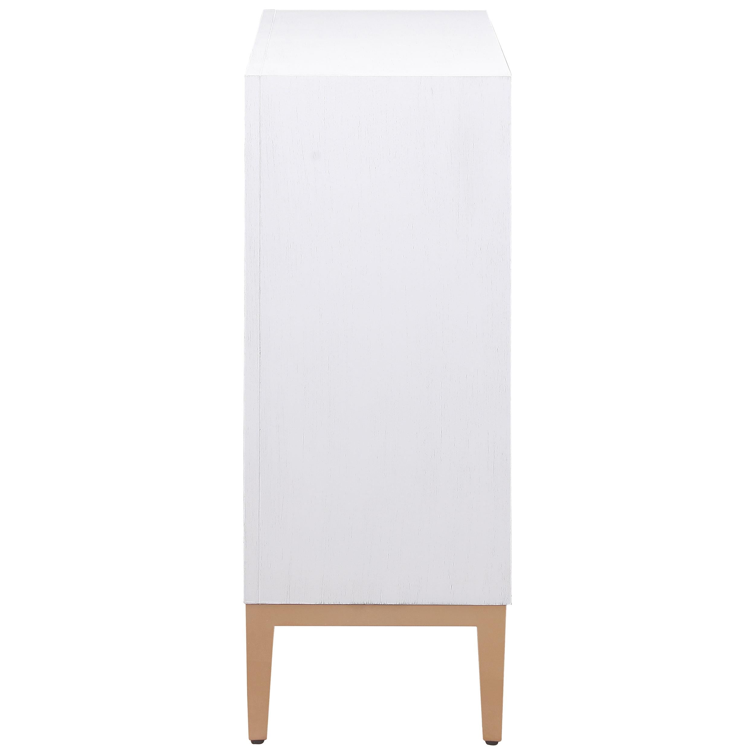 Coaster Furniture Gretchen 950408 2-door Wood Fluted Parquet Cabinet - White and Brown IMAGE 8