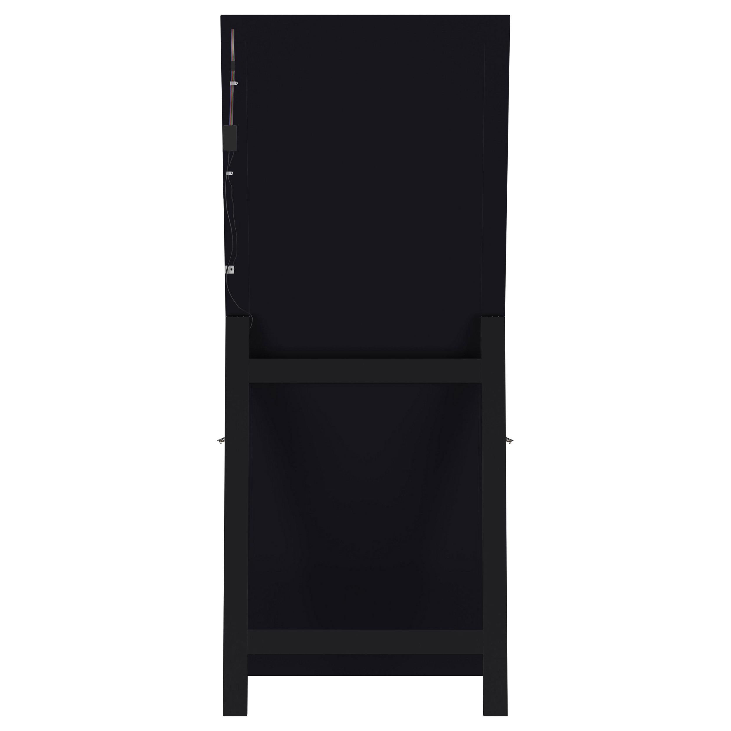 Coaster Furniture Windrose 960962 28 x 67 Inch Tempered LED Standing Mirror - Black IMAGE 14