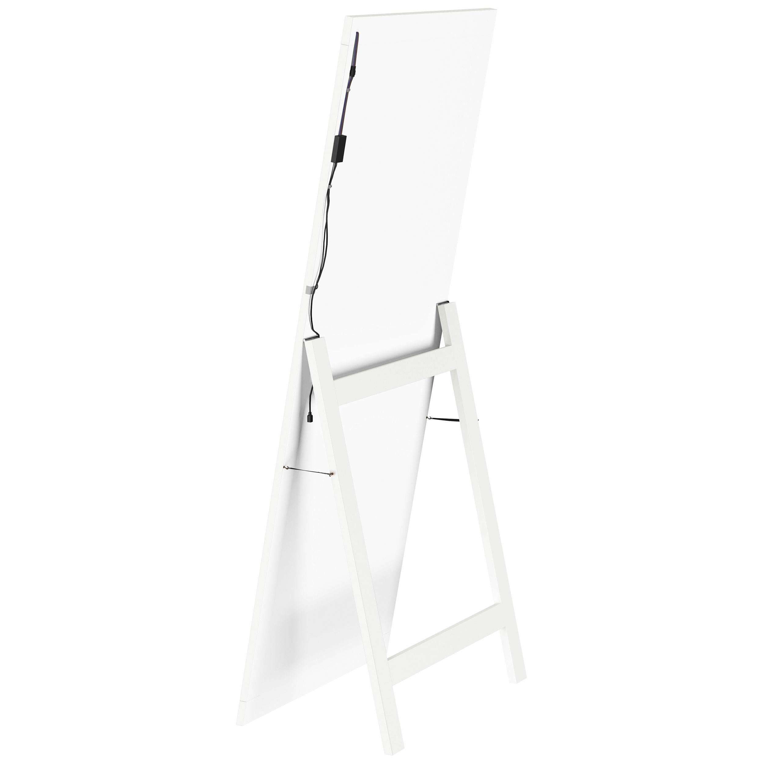 Coaster Furniture Windrose 960963 28 x 67 Inch Tempered LED Standing Mirror - White IMAGE 13