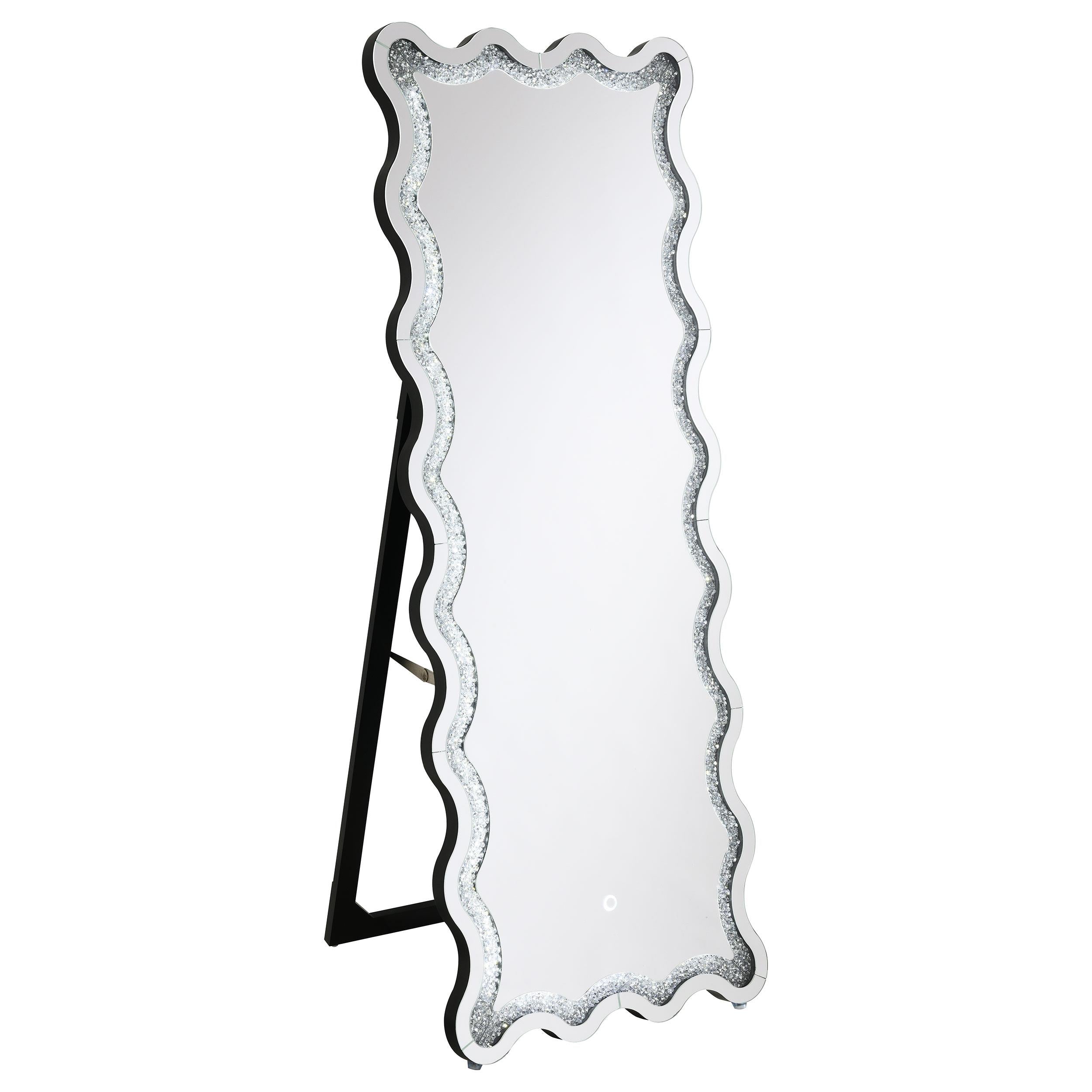 Coaster Furniture Brixey 961473 24 x 63 Inch LED Lighting Standing Floor Mirror - Black IMAGE 2