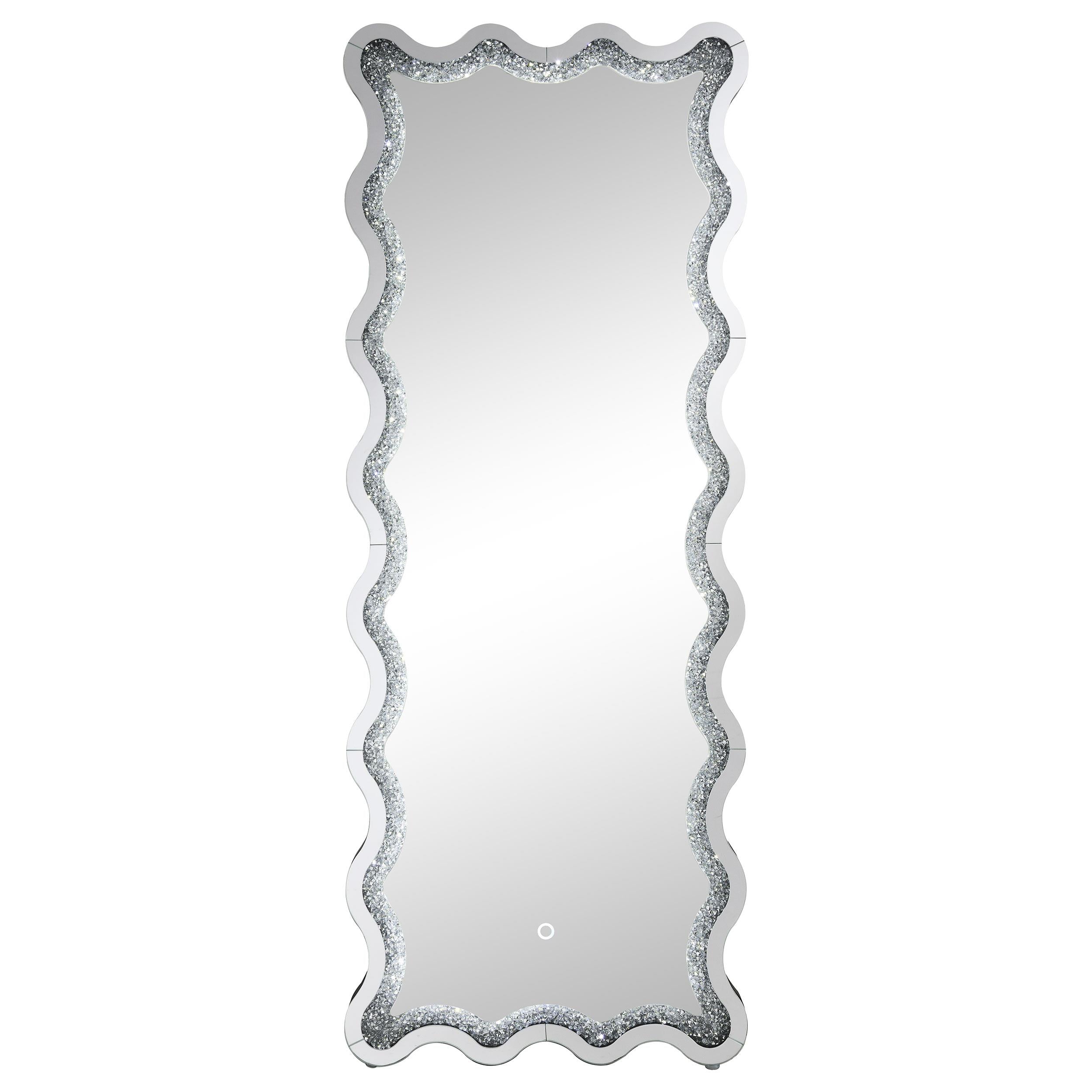 Coaster Furniture Brixey 961473 24 x 63 Inch LED Lighting Standing Floor Mirror - Black IMAGE 6