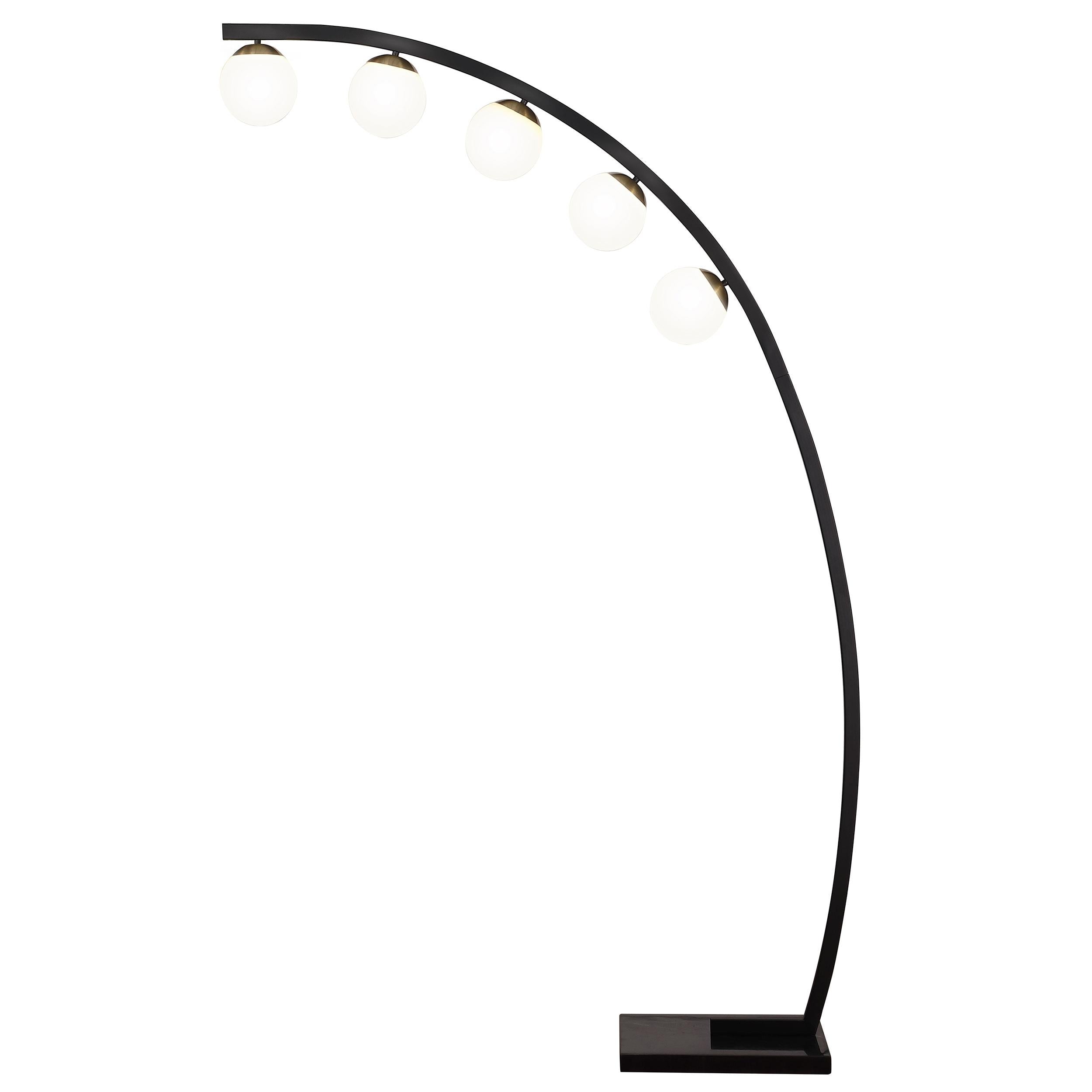 Coaster Furniture Cody 920242 78-inch Spherical 5-light Arc Metal Floor Lamp - Black IMAGE 1