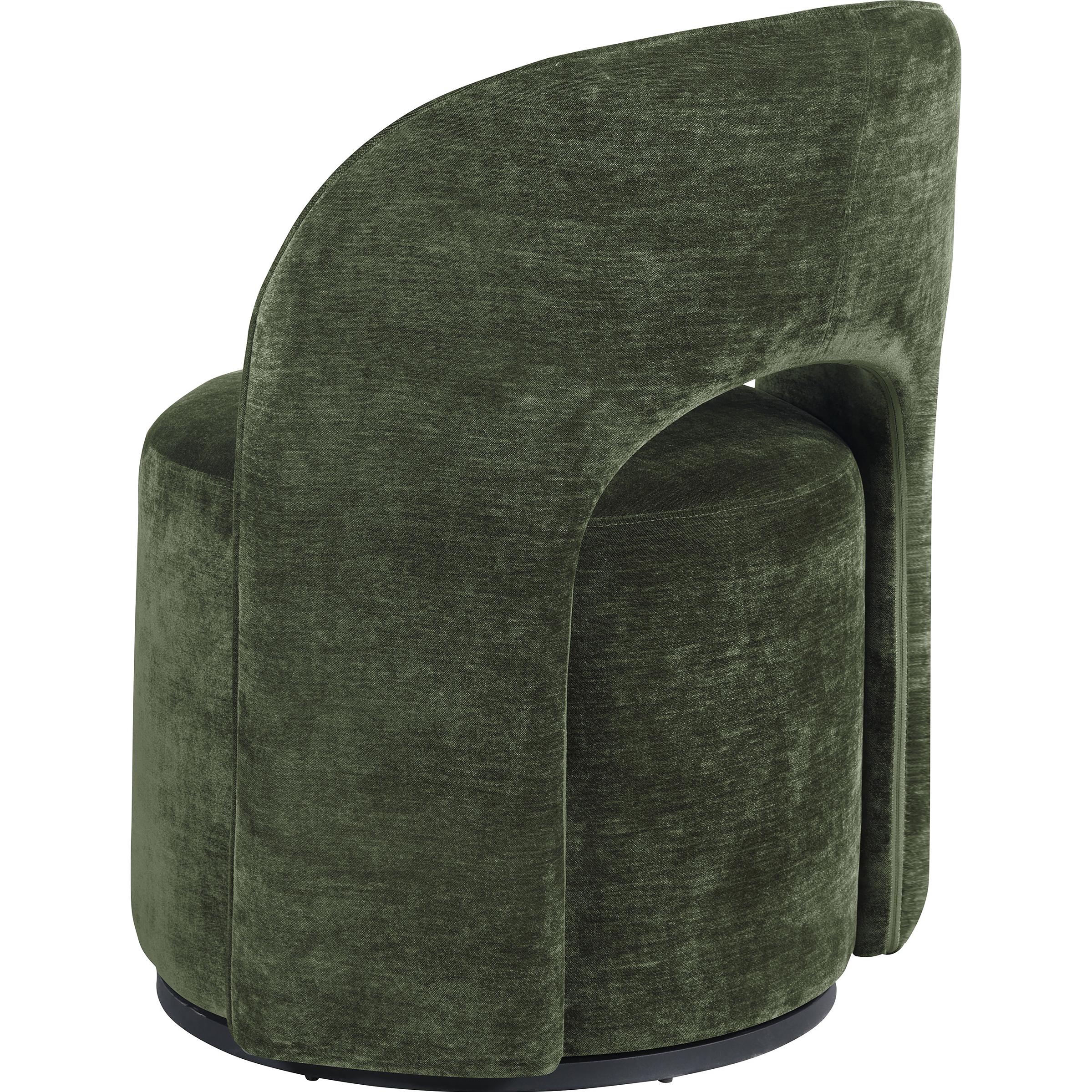 Coaster Furniture Harjo 907530 Velvet Upholstered Swivel Accent Chair - Olive Green IMAGE 6