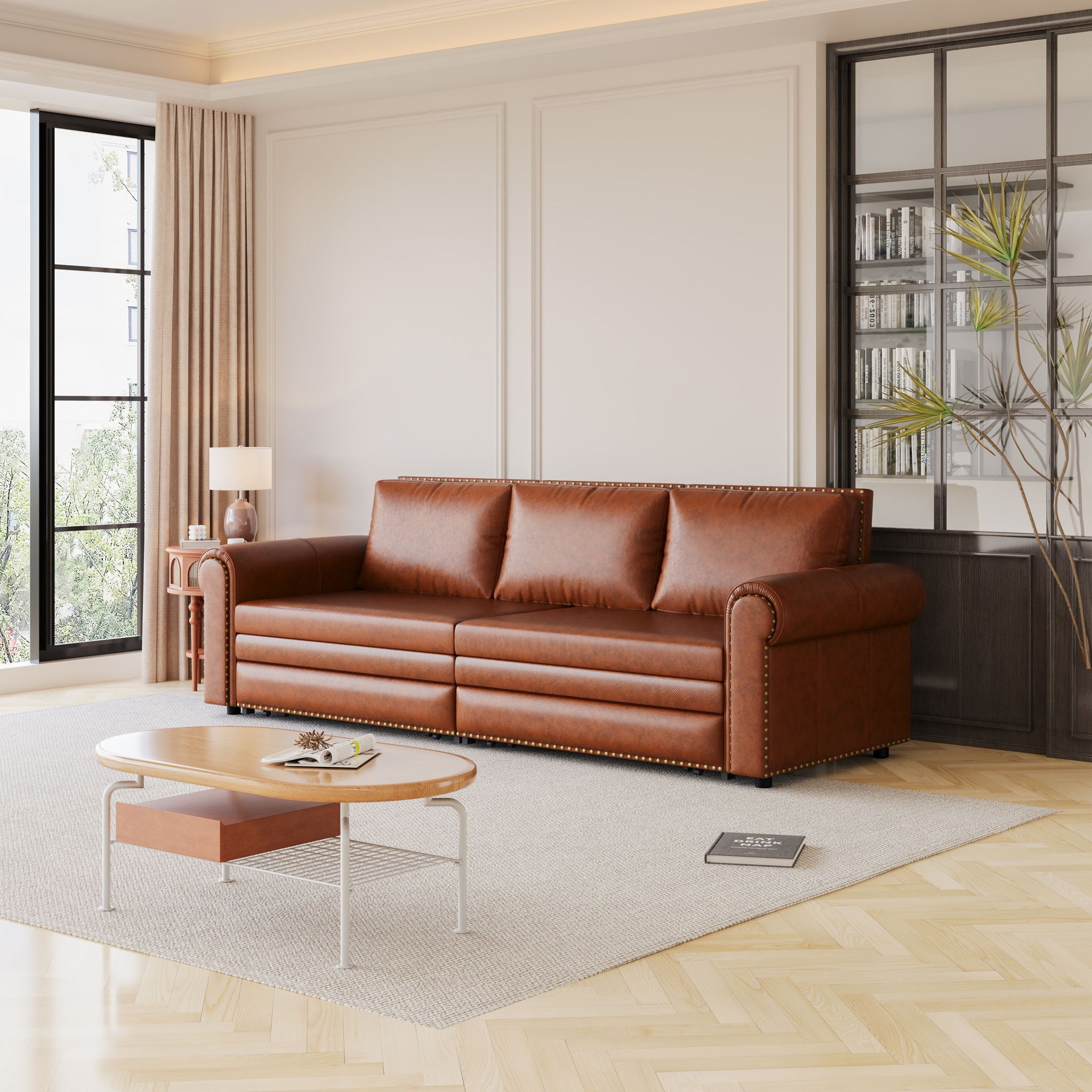 Chesterfield Sofa & Pull Out Bed
