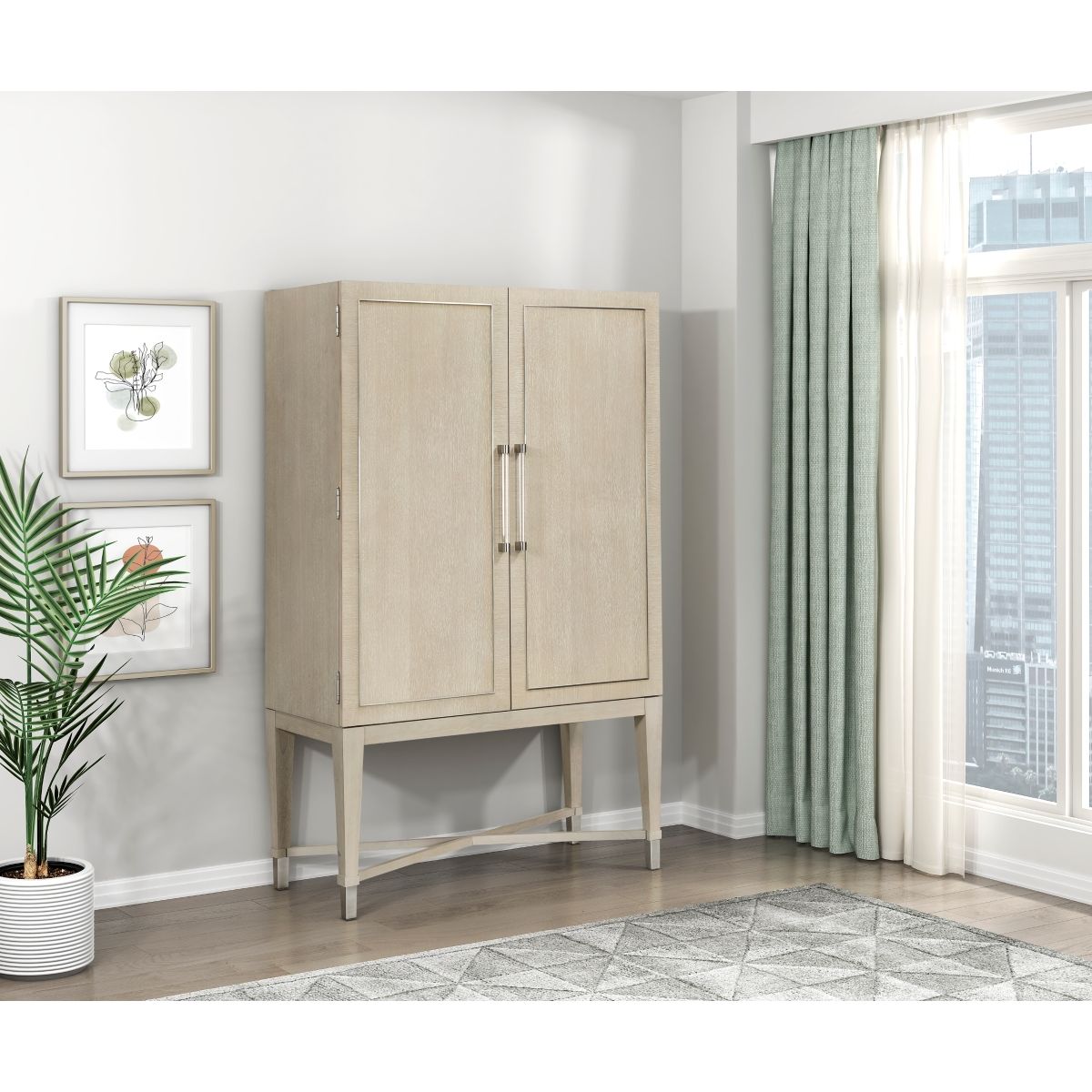 Genoa - Bar Cabinet - Oak