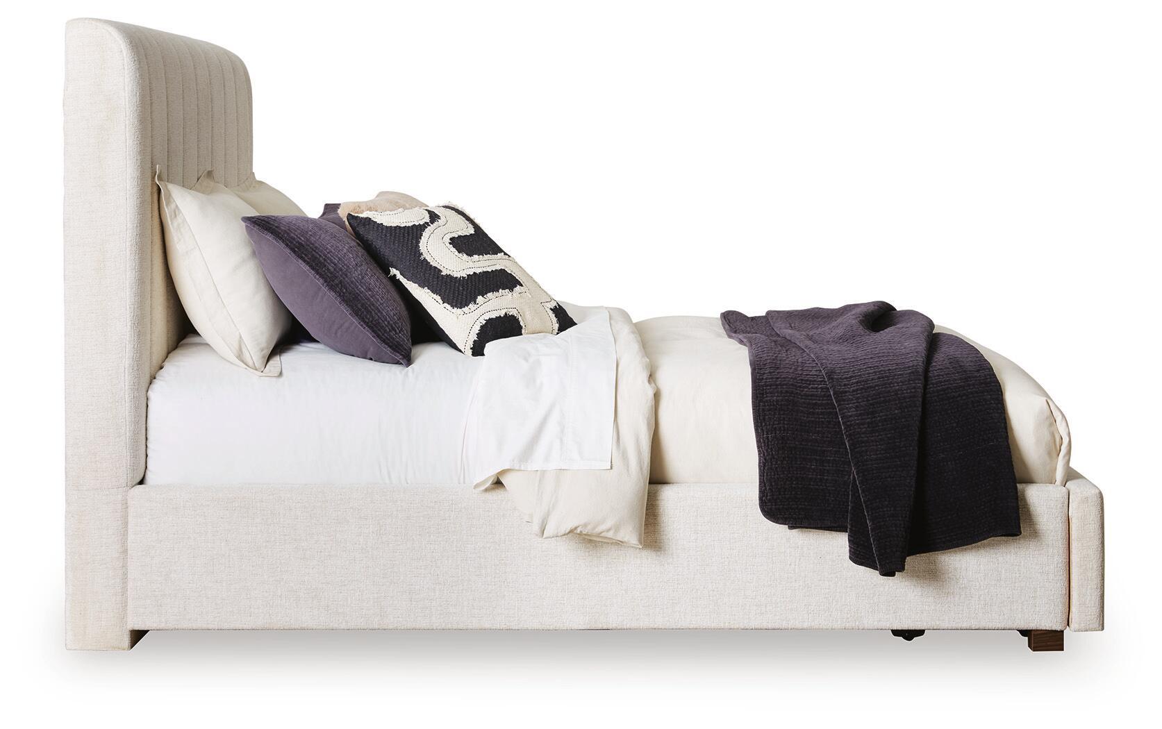 Shoralli - Queen Upholstered Storage Bed - Beige