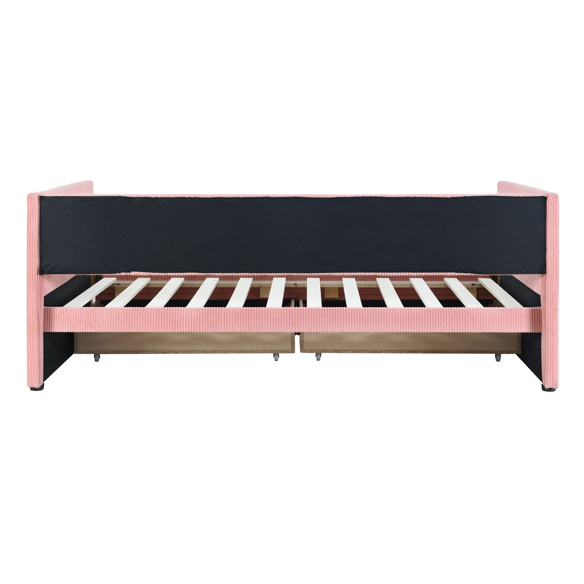 Daybed With Two Drawers And Wood Slat