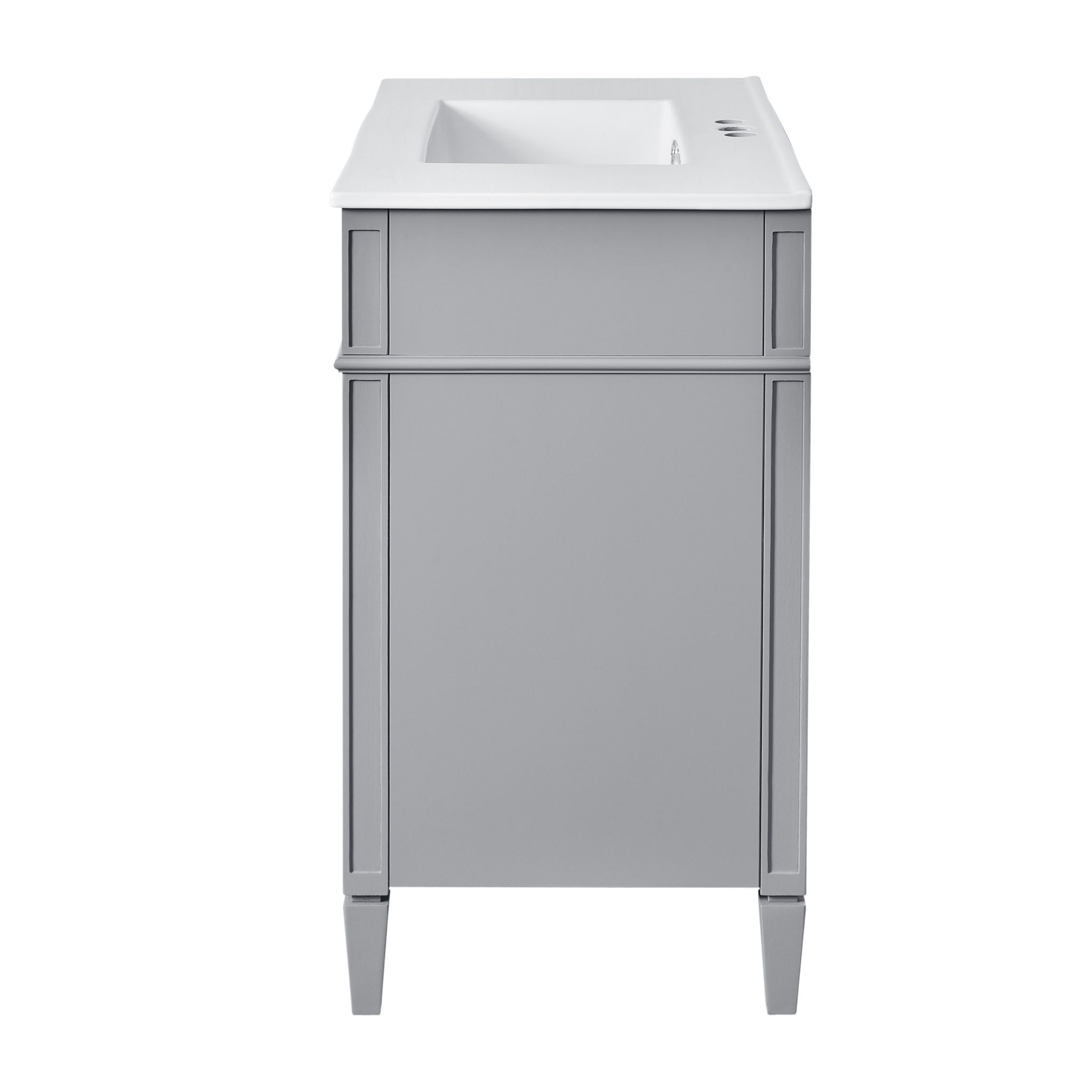 Bathroom Vanity With Top Sink, 2 Drawers And Tip Out Drawer