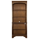 Hartshill 78-inch 3-shelf Cabinet Bookcase Burnished Oak