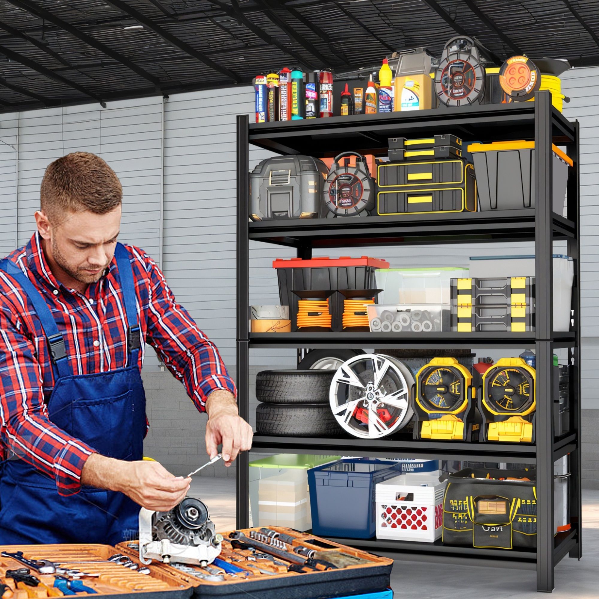 5 Tier Heavy Duty Shelving Unit Adjustable Shelving Units